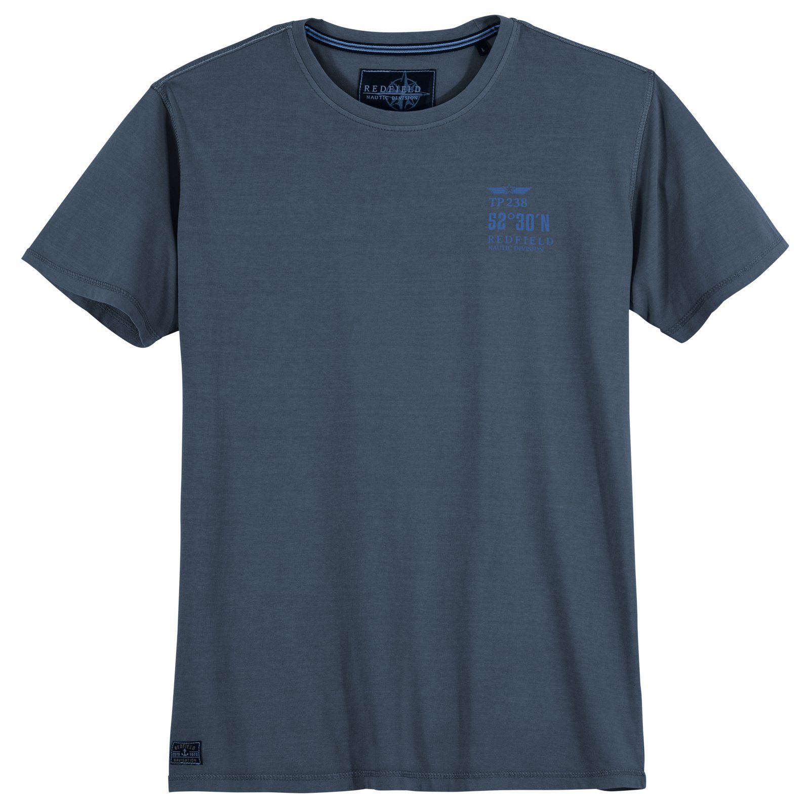 Print-Shirt Redfield Übergrößen T-Shirt Vintage navy