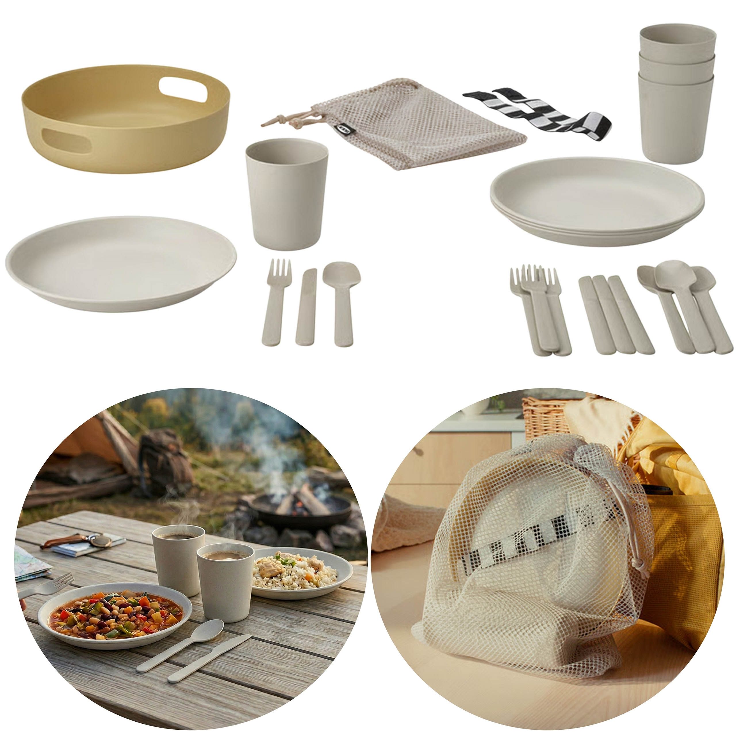 IKEA Geschirr-Set MARULK Picknick-Set, 21-teiliges Campinggeschirr – IKEA