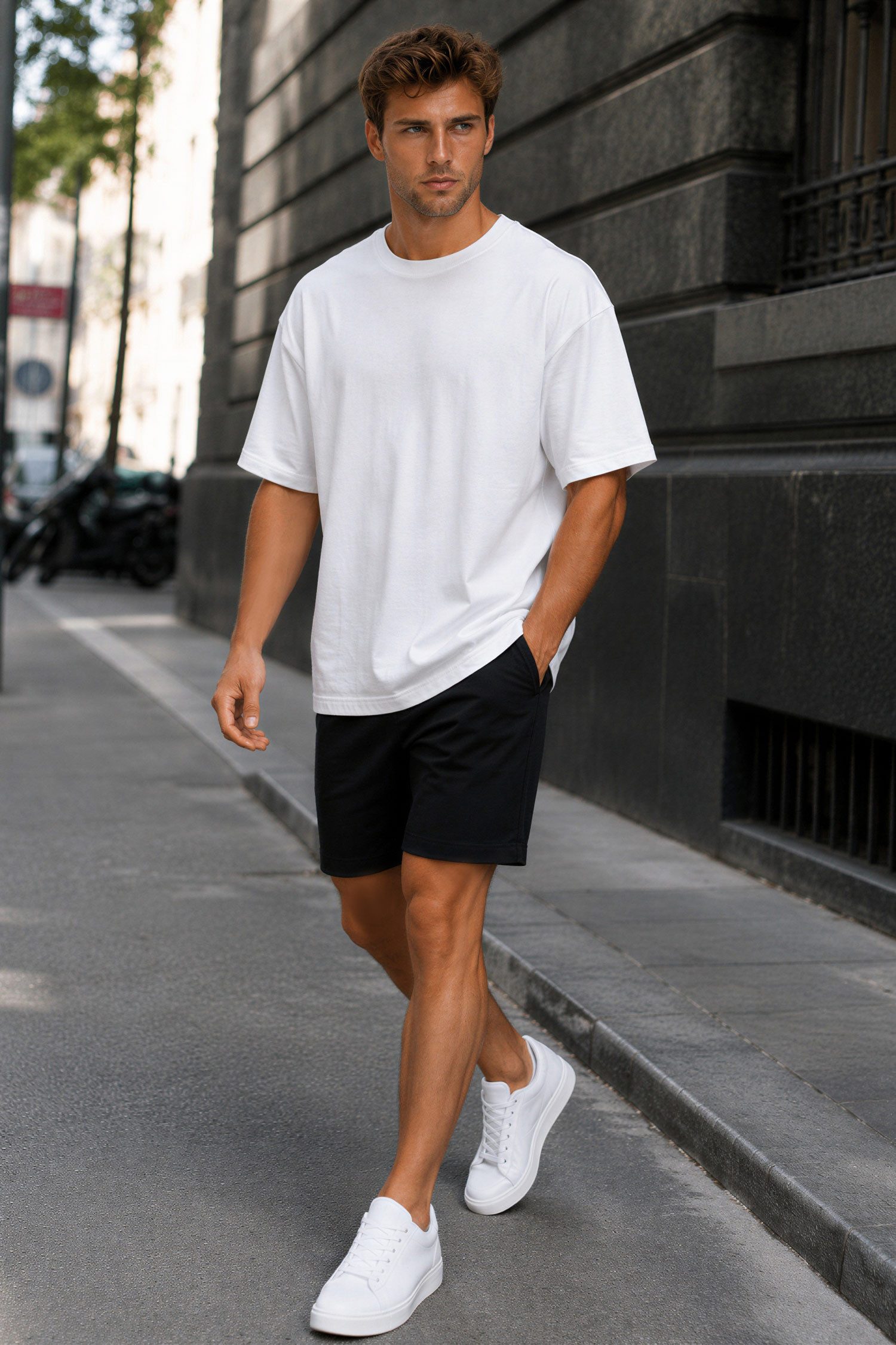 Reichstadt T-Shirt Herren Regular Fit Kurzarmshirt Shoulder Drop 25RS071 in kräftigen Farben