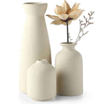 Vicbuy Dekovase 3St. Keramik Vase, Pampasgras Vasen matt (Handgefertigte Getrocknete Blumenbehälter, Boho Blumenpflanzenbehälter, Kunsthandwerk Ornamente, für Haus, Büro), Geschenk für Hochzeit, Weihnachten