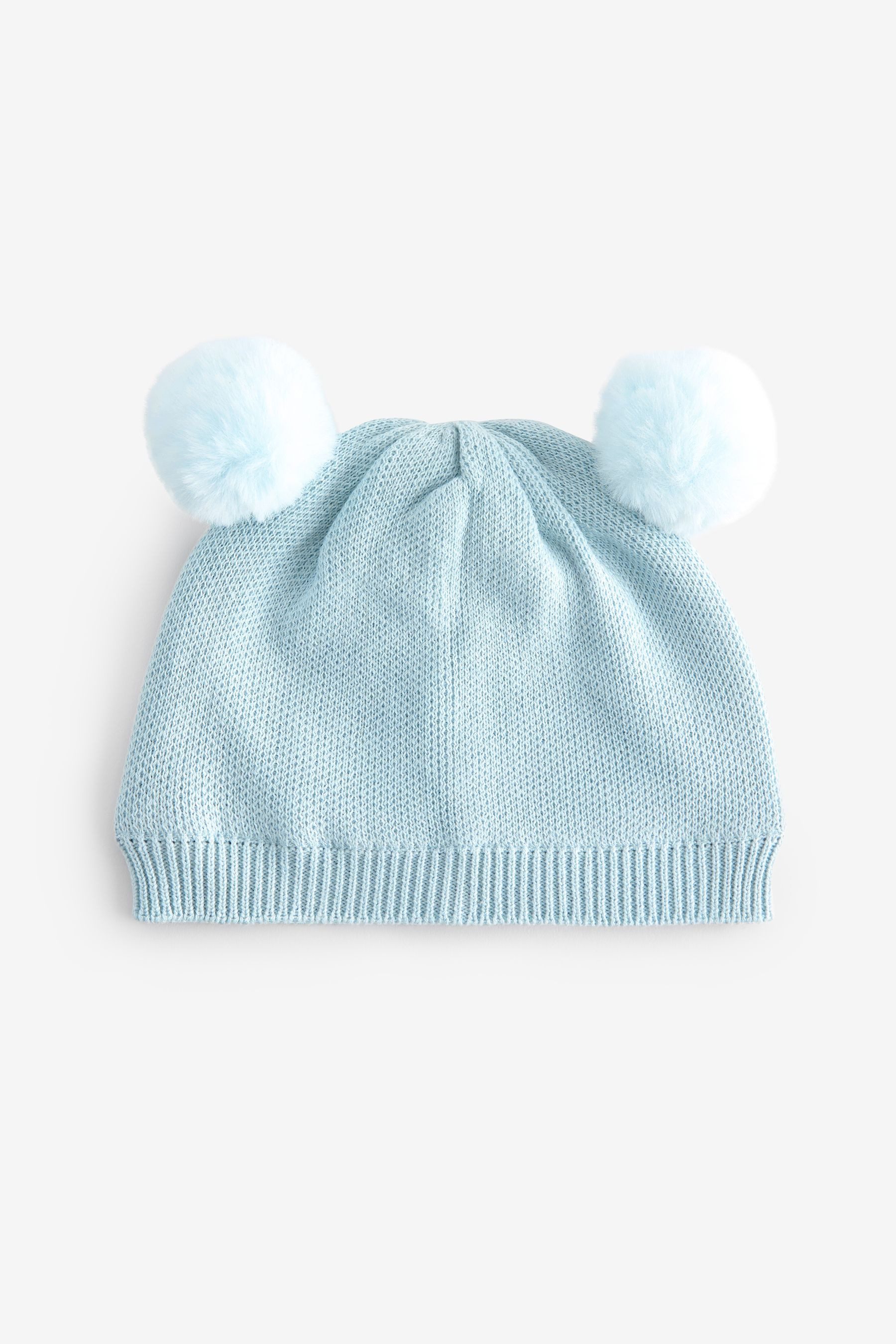NEXT Bommelmütze Baby-Strickmütze mit zwei Bommeln 1-St mehr