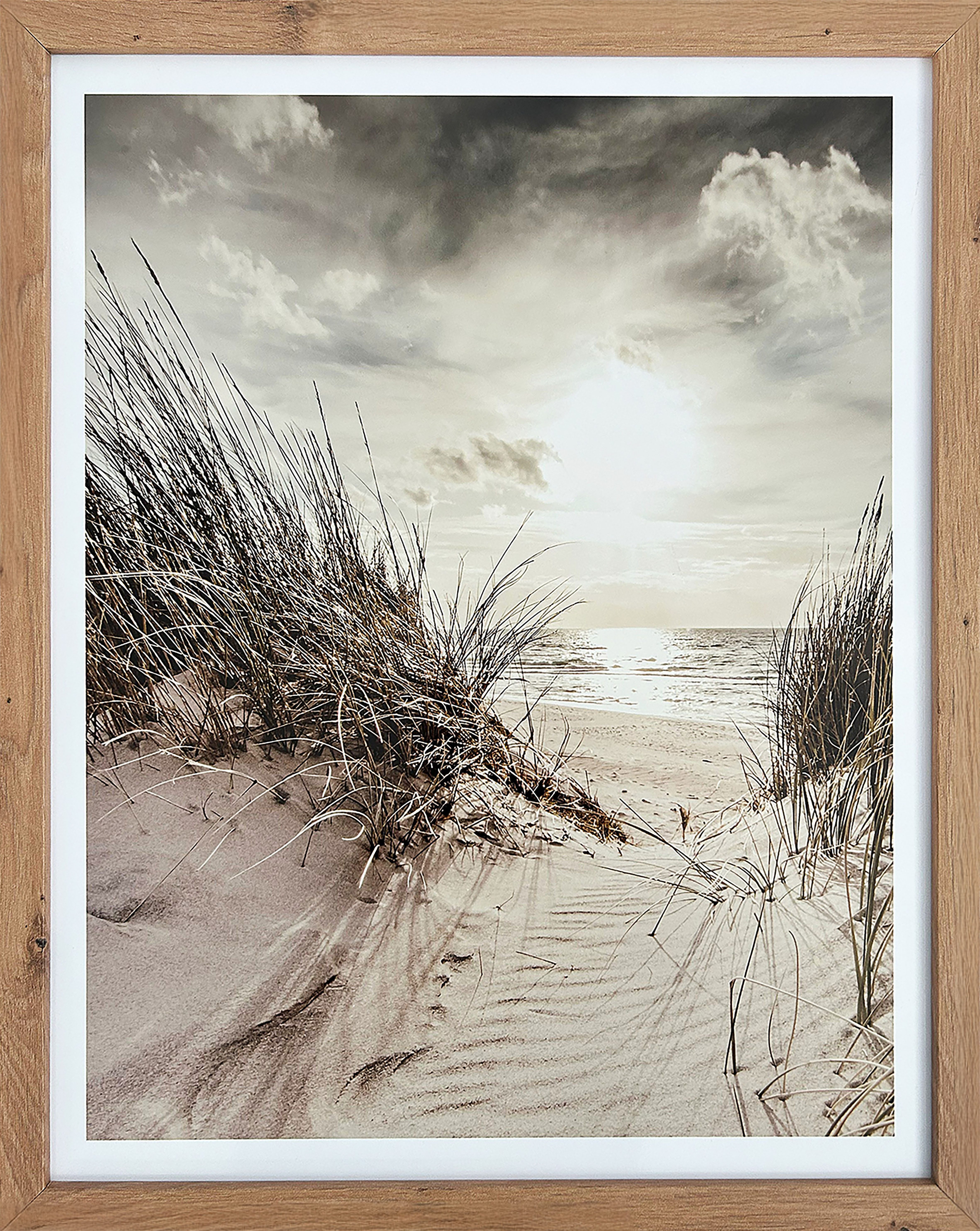 Bönninghoff Bild mit Rahmen Wandbild gerahmt STRAND DÜNE 40x50 cm – Küsten Wanddeko maritim, Landschaft, Meer, Meer Bilder, Natur, Strand, Strandbilder (1 St), mit dekorativem Rahmen