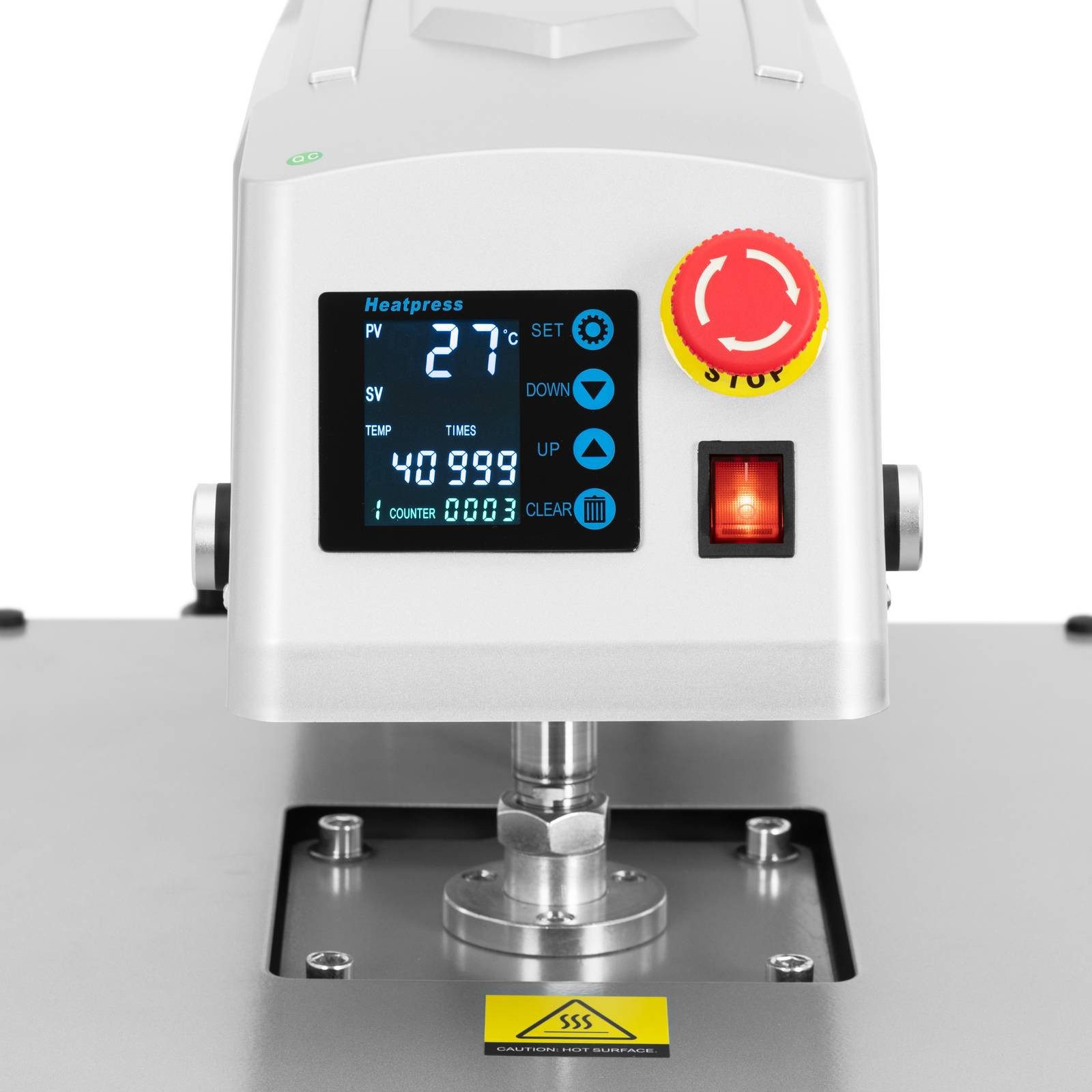 MSW Bügelsystem Doppelte pneumatsche Transferpresse 40x60cm T-Shirts Keramik Vitrolite, 2600 W