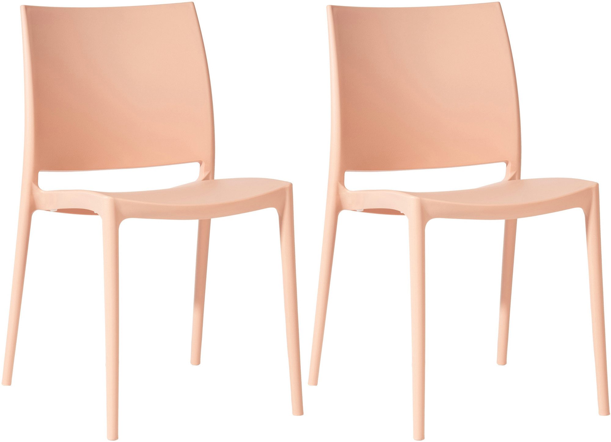 CLP Gartenstuhl Meton (2er Set, 2 St), Kunststoff, wetterfest, UV-beständig