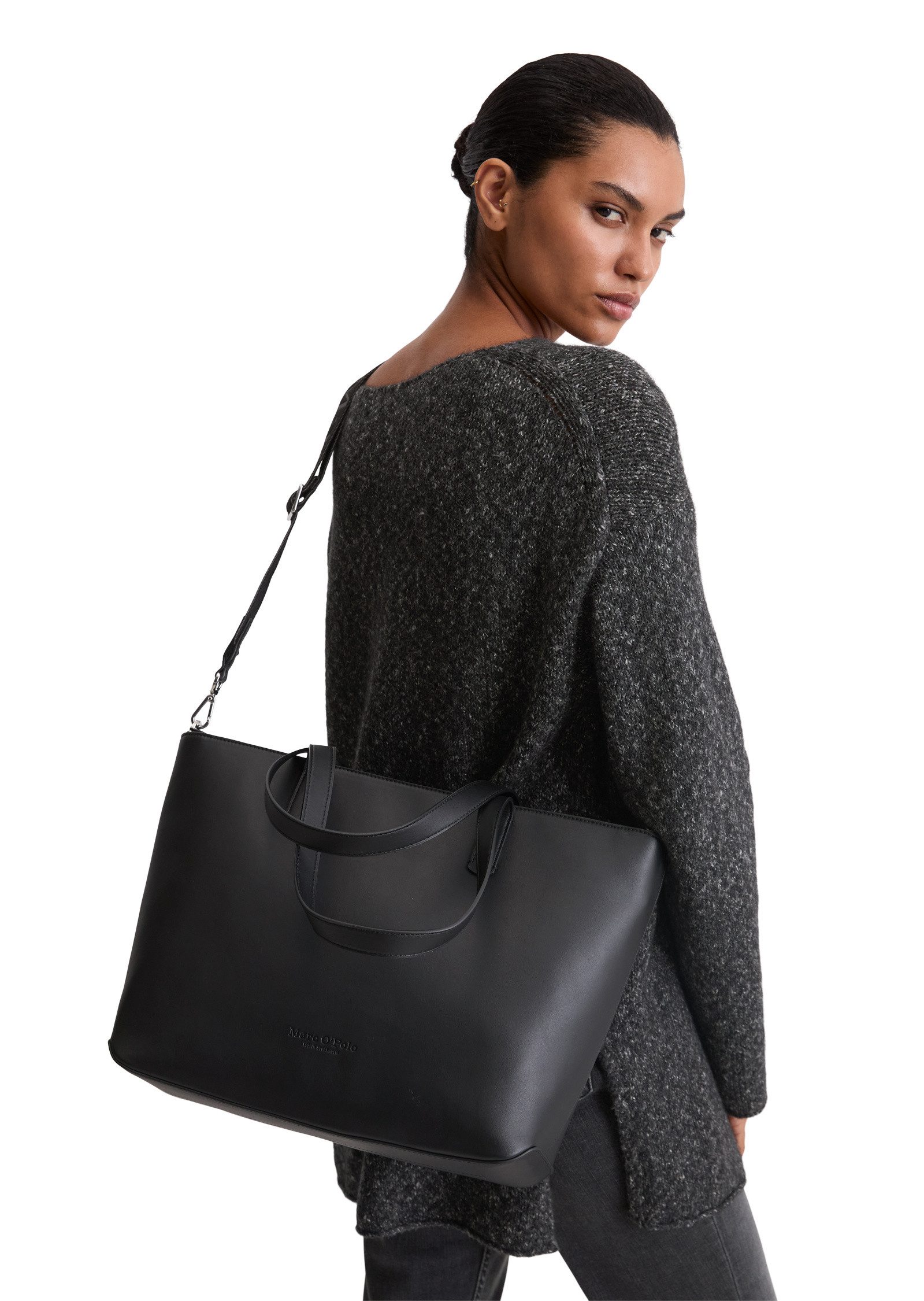 Marc O'Polo Shopper aus einer Lederalternative aus recyceltem Polyester