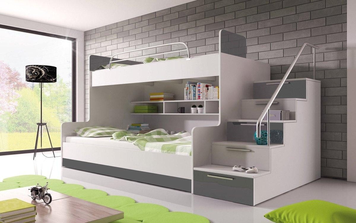 Luxusbetten24 Hochbett Kinderhochbett Heaven zwei Betten, Fächer und Schubl günstig online kaufen