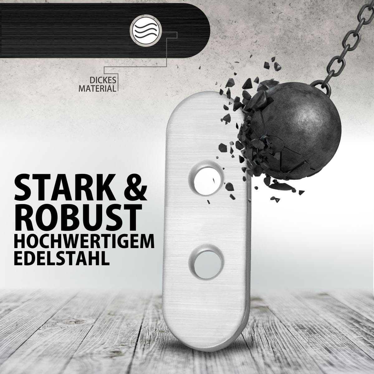 HOOZ Flachverbinder 10er Set Holzverbinder aus Edelstahl mit der Größe 40 mm, verzinkt, (Set)