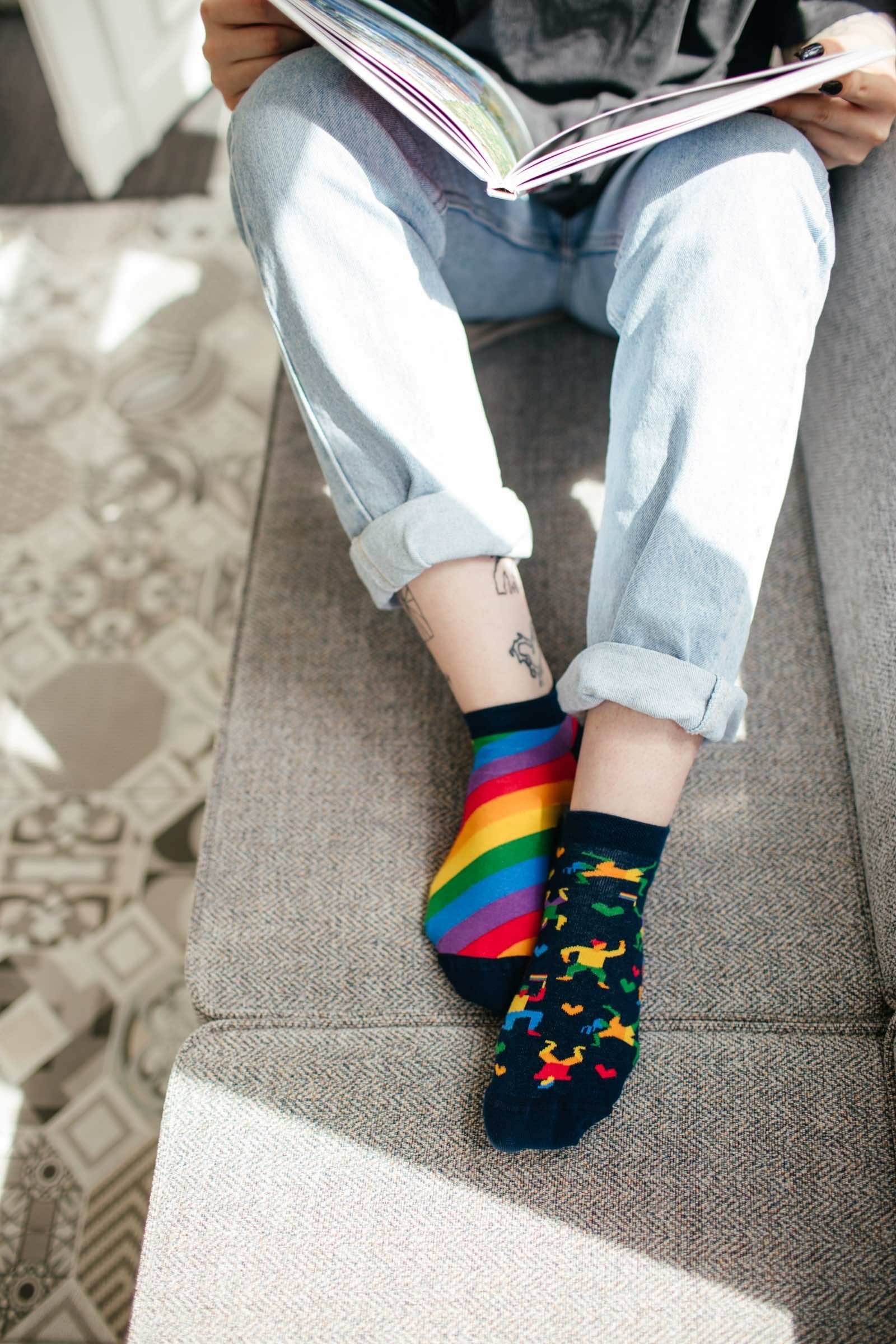 Paar) 1 Paar, Over 1-Paar, Mornings Mornings Many (1 Rainbow The Sneakersocken Many Sneaker