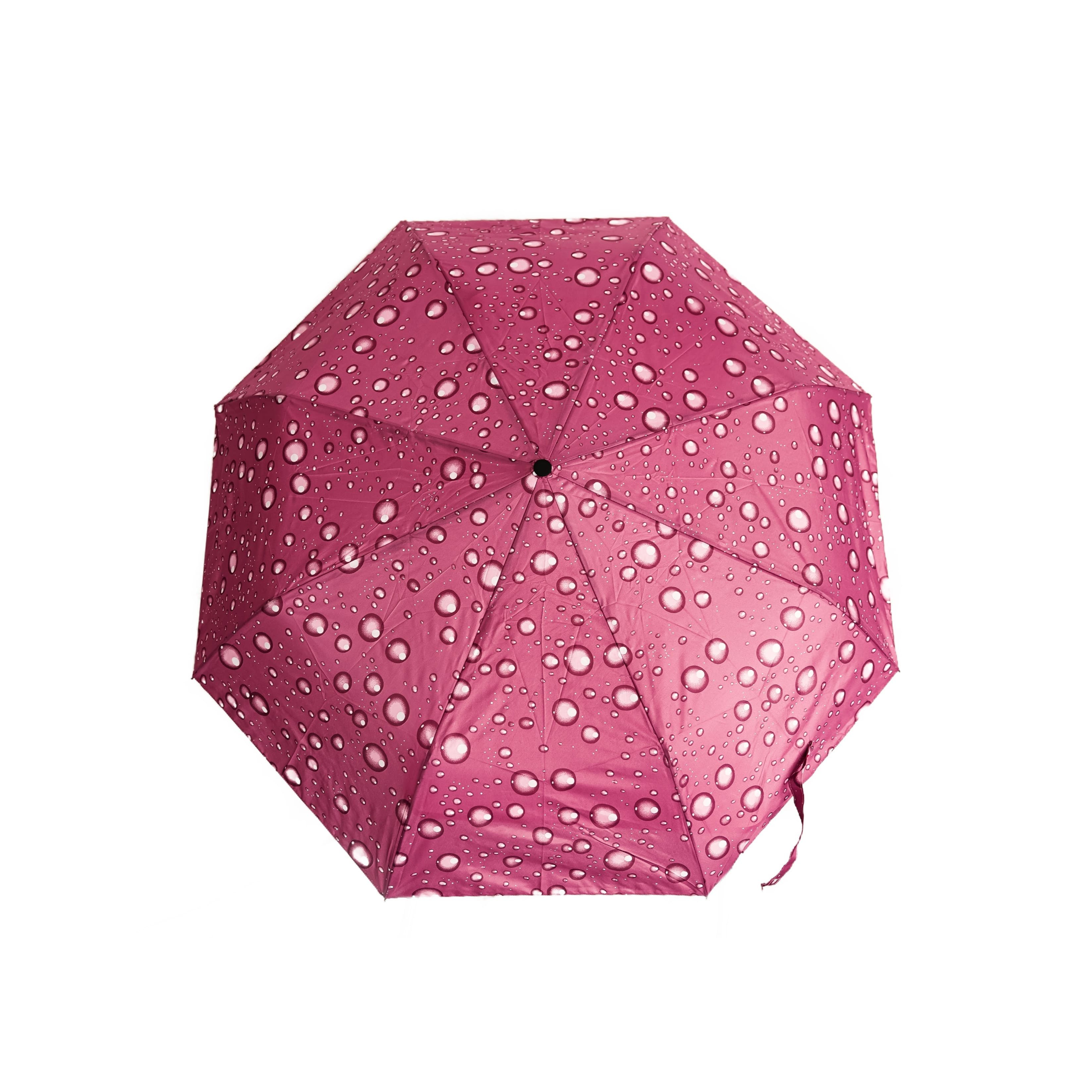 Susino Taschenregenschirm mit Schutzhülle und Regentropfendesign – kompakt & robust – Bild 2 von 4