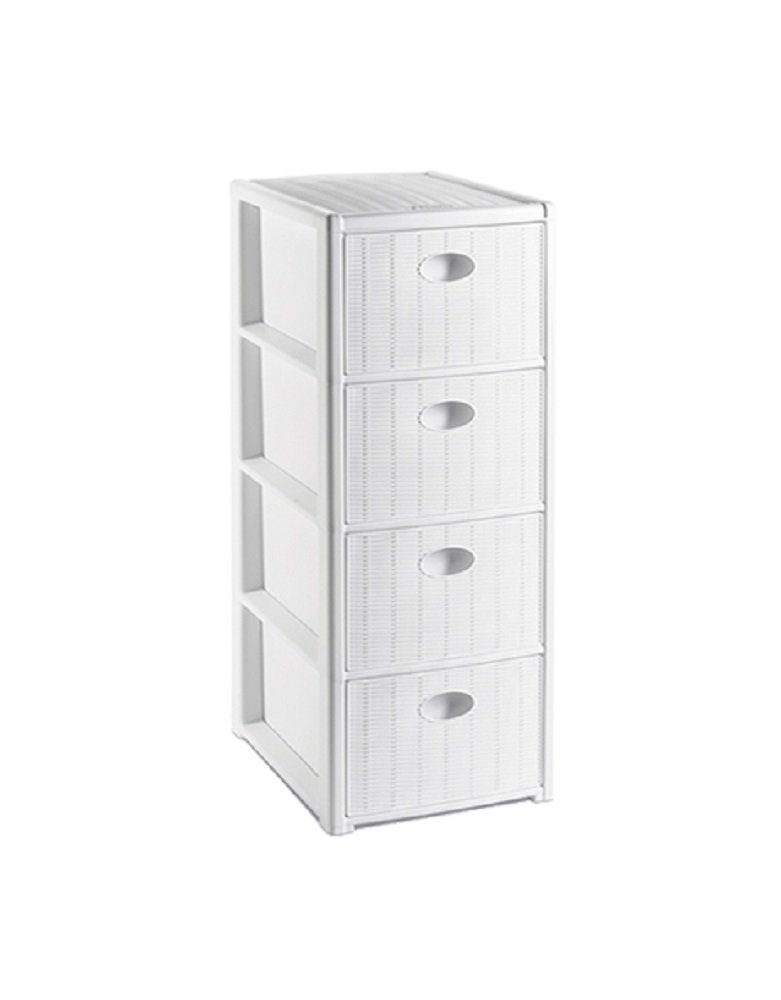 Kreher Rollcontainer mit 4 Schüben im Rattan Design (Schmale) (Farbe wählba günstig online kaufen