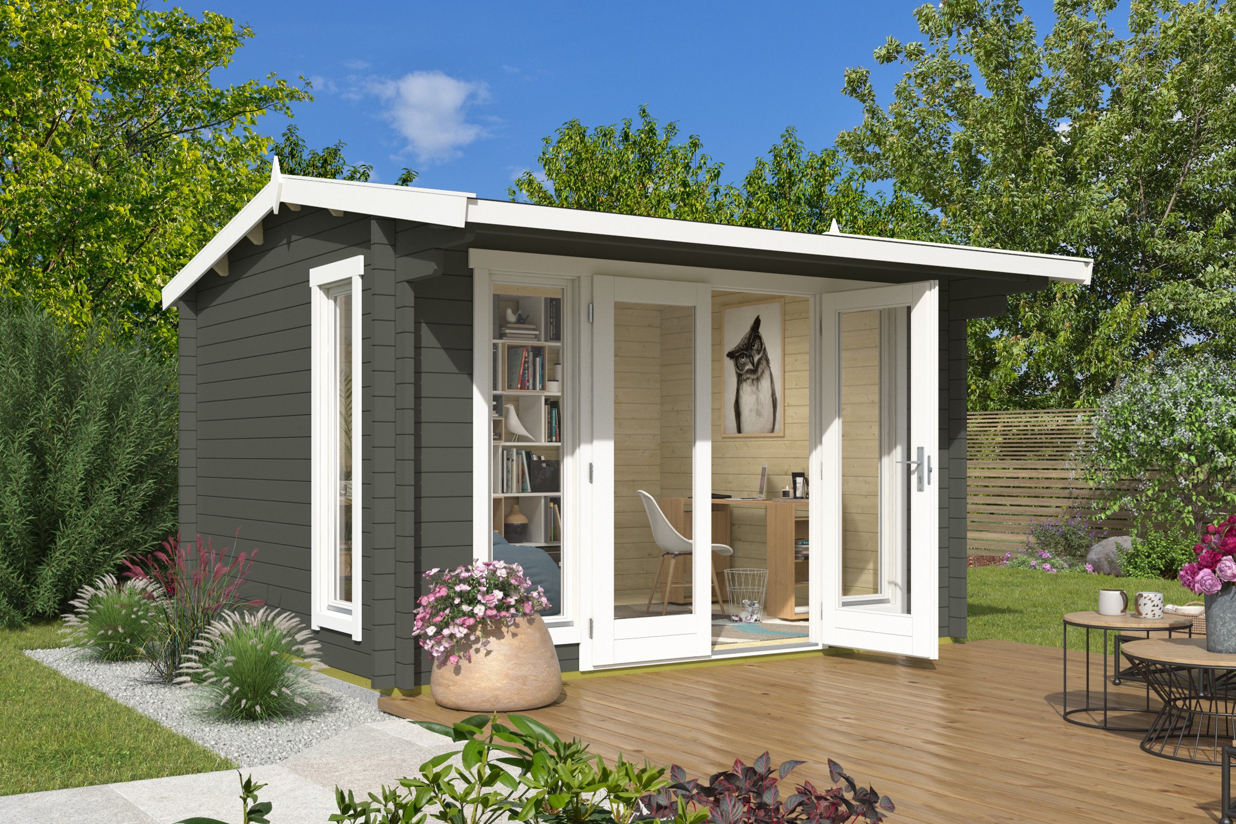 Nordic Holz Gartenhaus JUBILEE 44, BxT: 370x320 cm