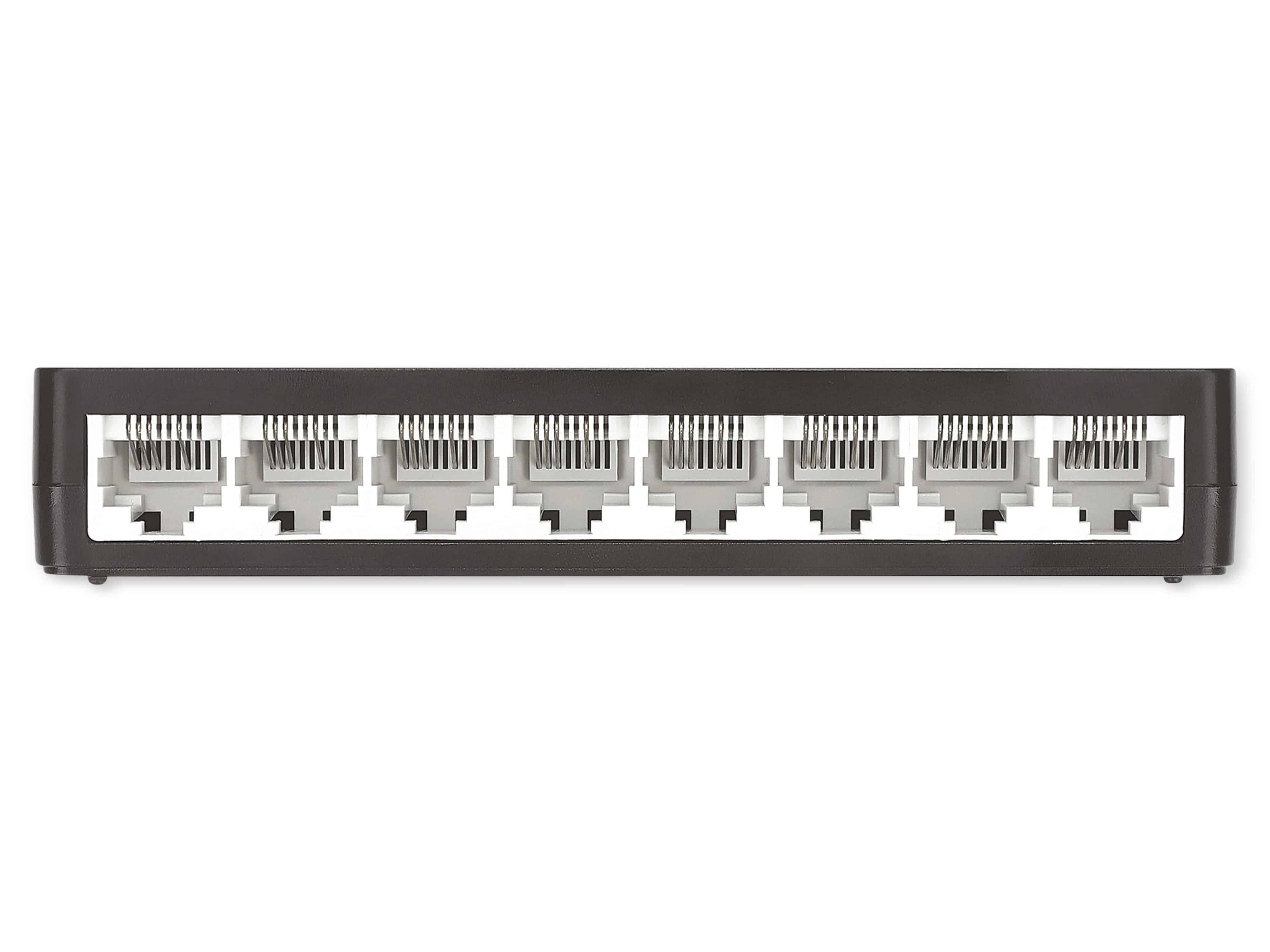 Intellinet INTELLINET Ethernet Switch 561730 8-Port, Netzwerk-Switch schwarz