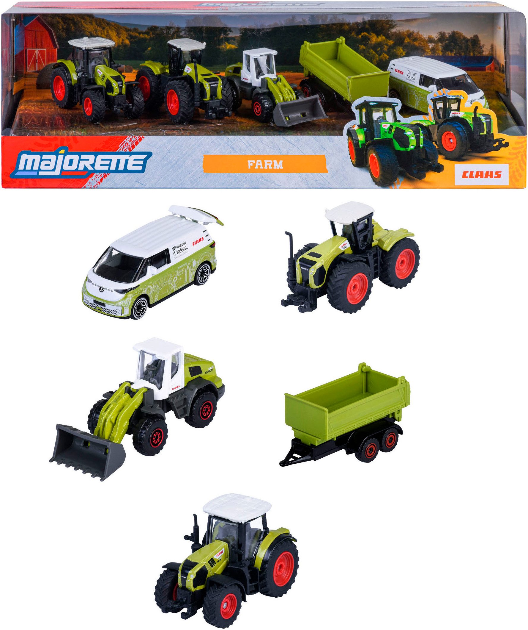 majORETTE Spielzeug-Traktor Claas Farm 5 Pieces günstig online kaufen