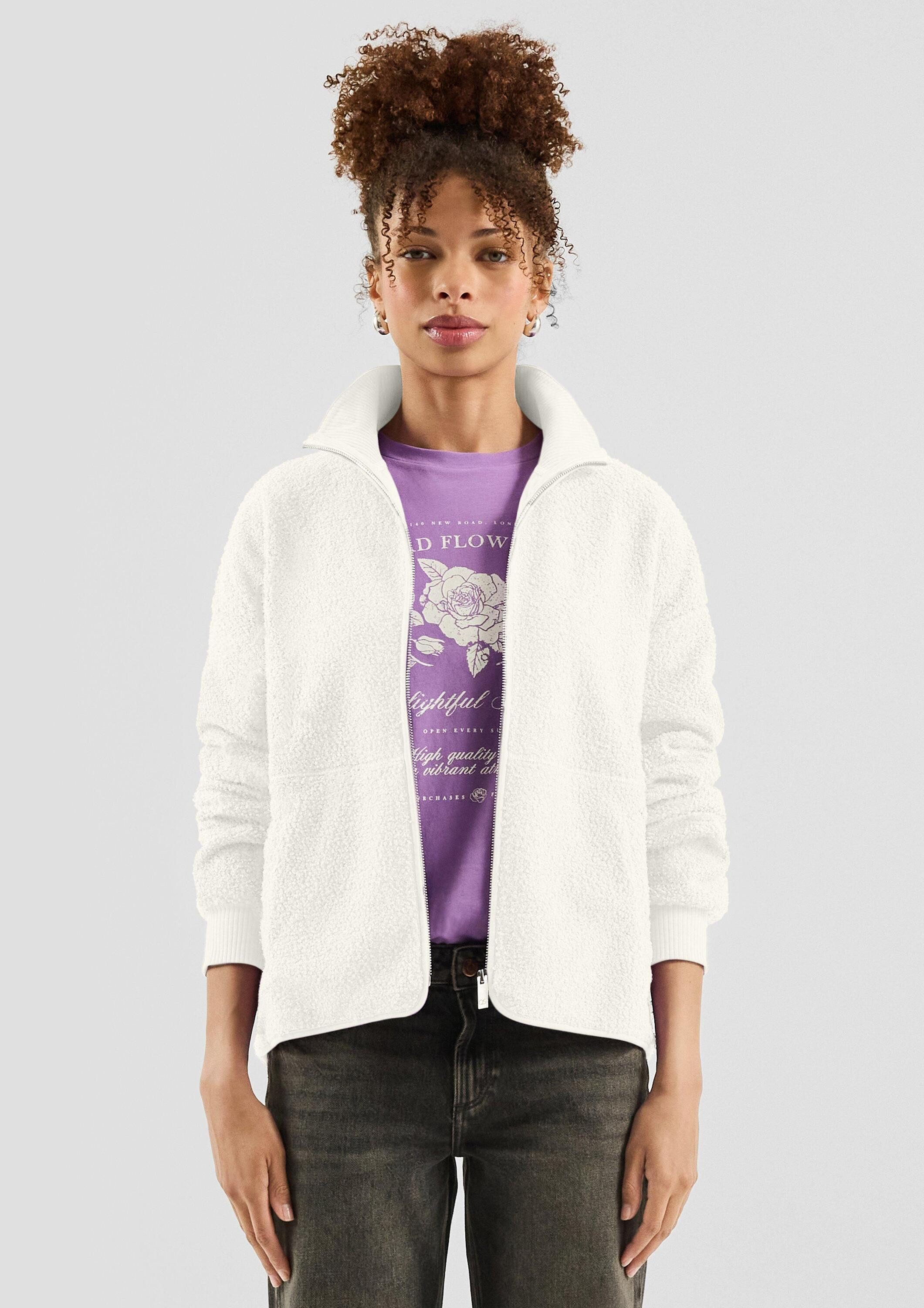 QS Sweatjacke Sweatshirt Teddyjacke günstig online kaufen