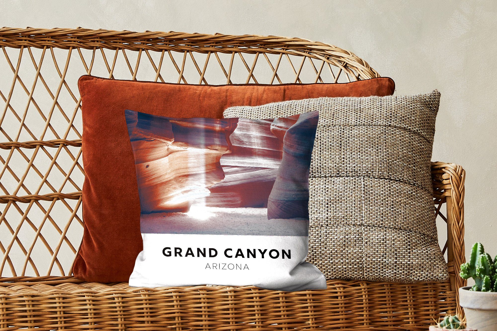 Canyon, Wohzimmer, MuchoWow Amerika Grand für mit Deko, - Zierkissen Füllung Arizona Schlafzimmer, - Dekokissen Sofakissen