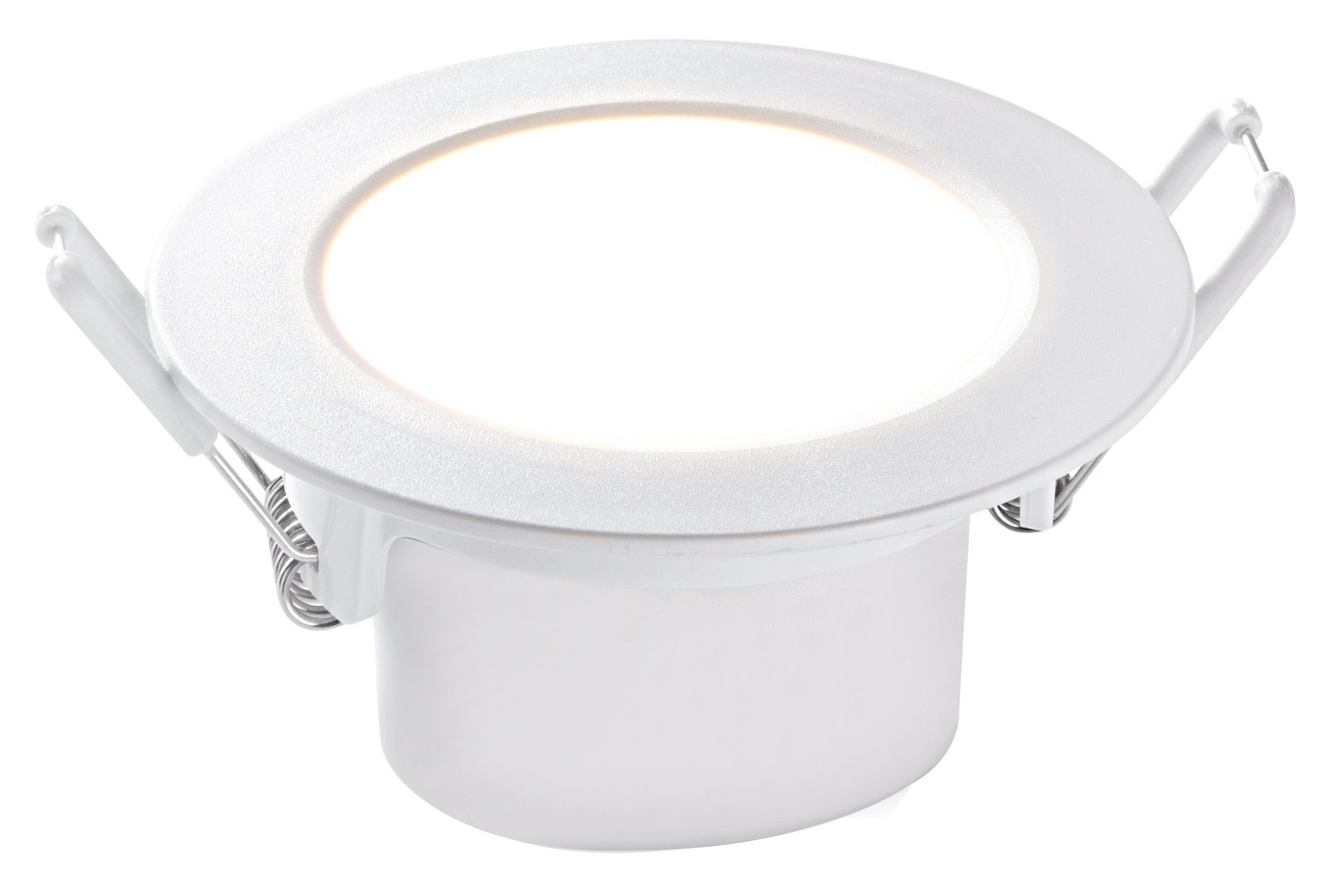 HEITRONIC LED Einbaustrahler DL7002, Dimmfunktion, LED fest integriert, Warmweiß, Einbauleuchte, Downlight,außen & Feuchträume geeignet,+Wechselblende