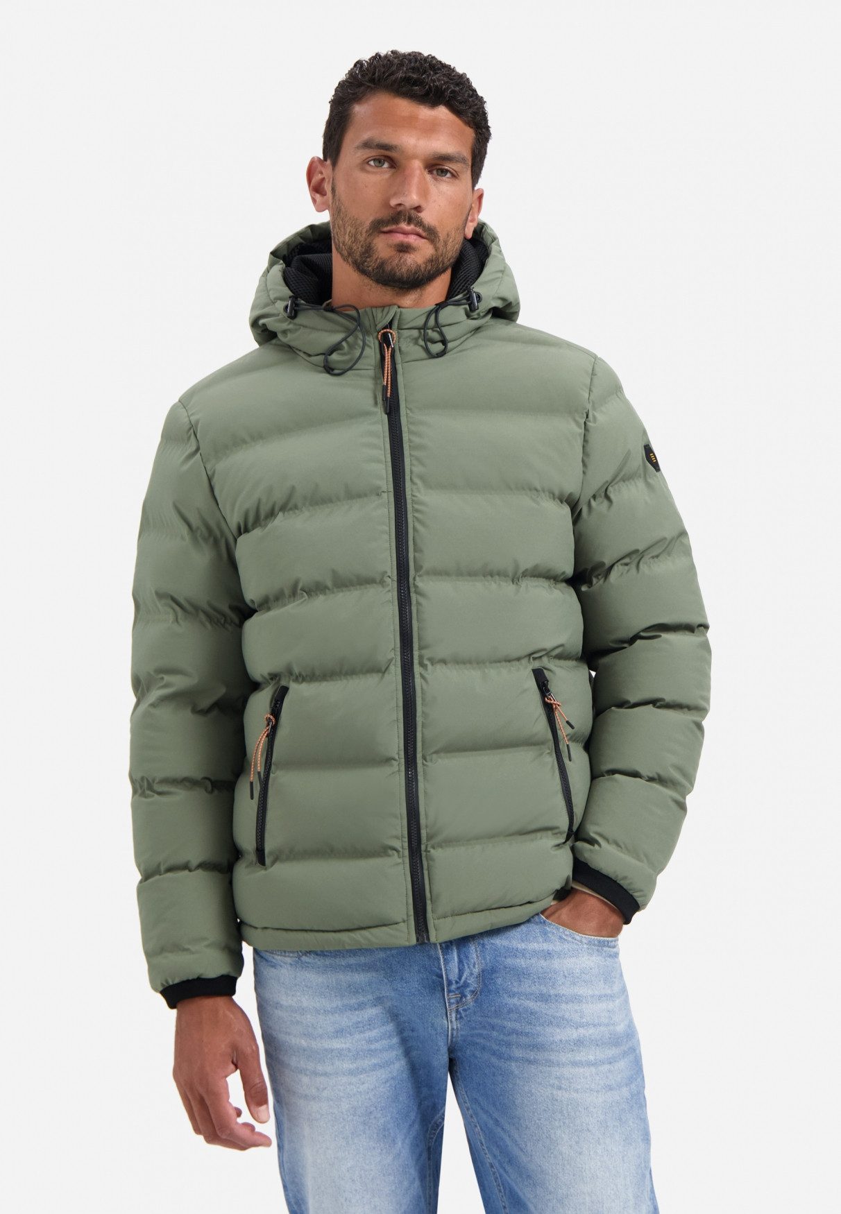 NO EXCESS Steppjacke No Excess Jacke mit Kapuze Jacket Short Fit Sealed Hooded Padded