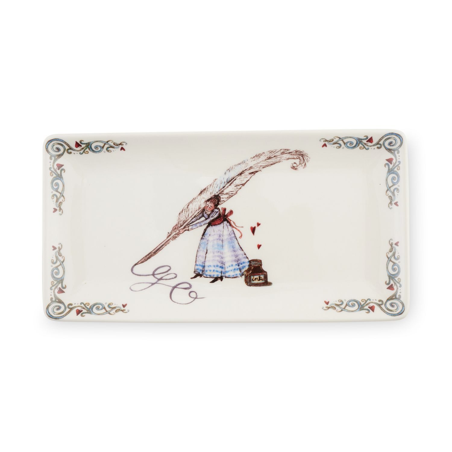 Geschirr-Set Porzellantablett ""Herzenspost"", New Bone China