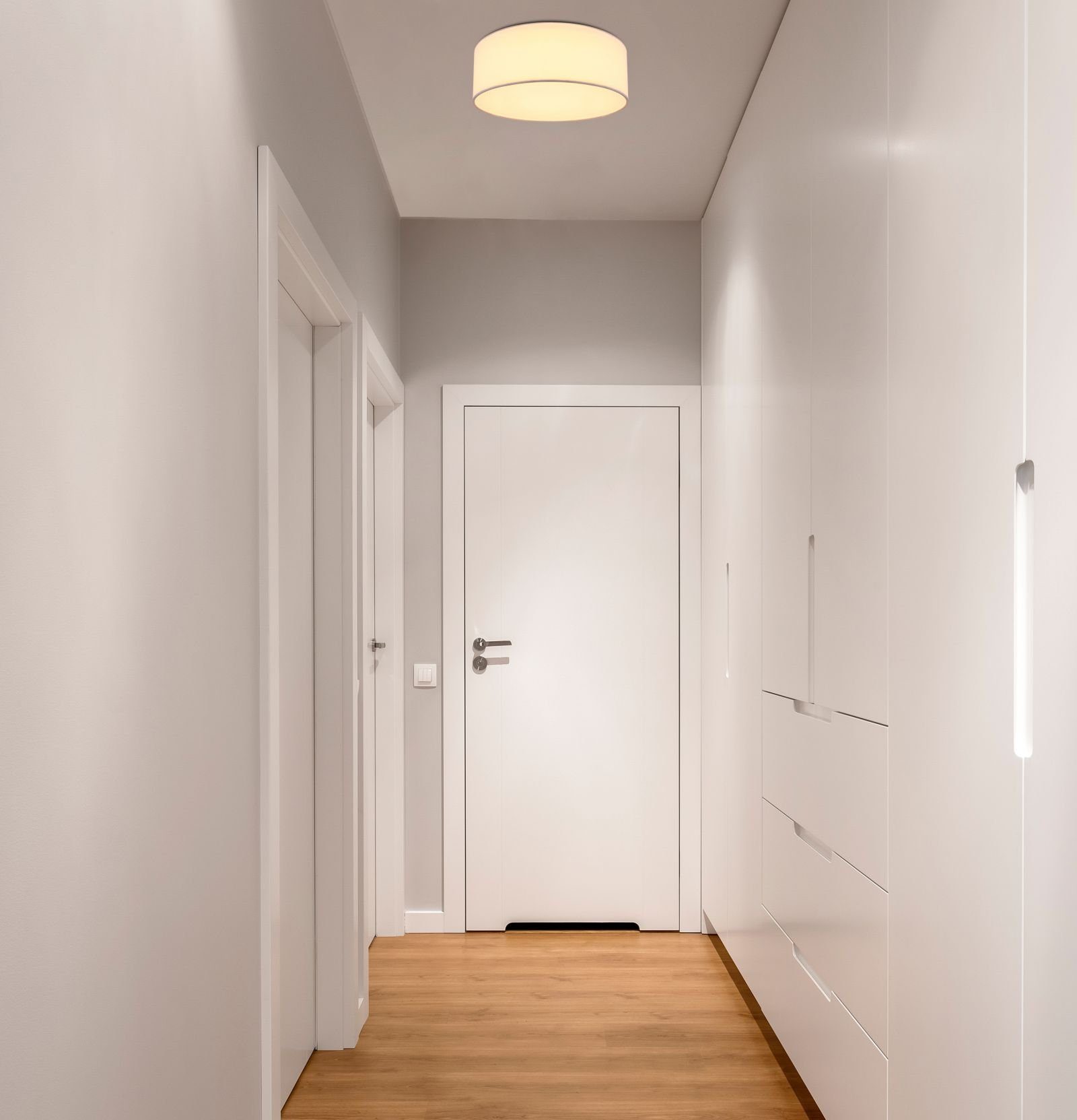 GLOBO LIGHTING Deckenleuchte Deckenleuchte LED Wohnzimmer Deckenlampe Schlafzimmer Textil Schirm