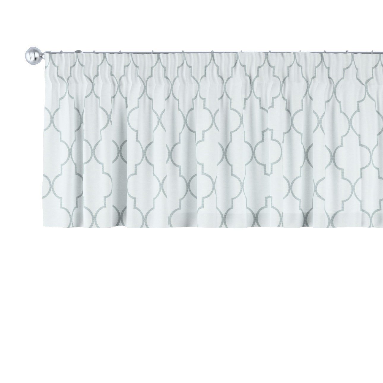 Vorhang mit Kräuselband 130 x 40 cm, Gardenia, Dekoria weiß