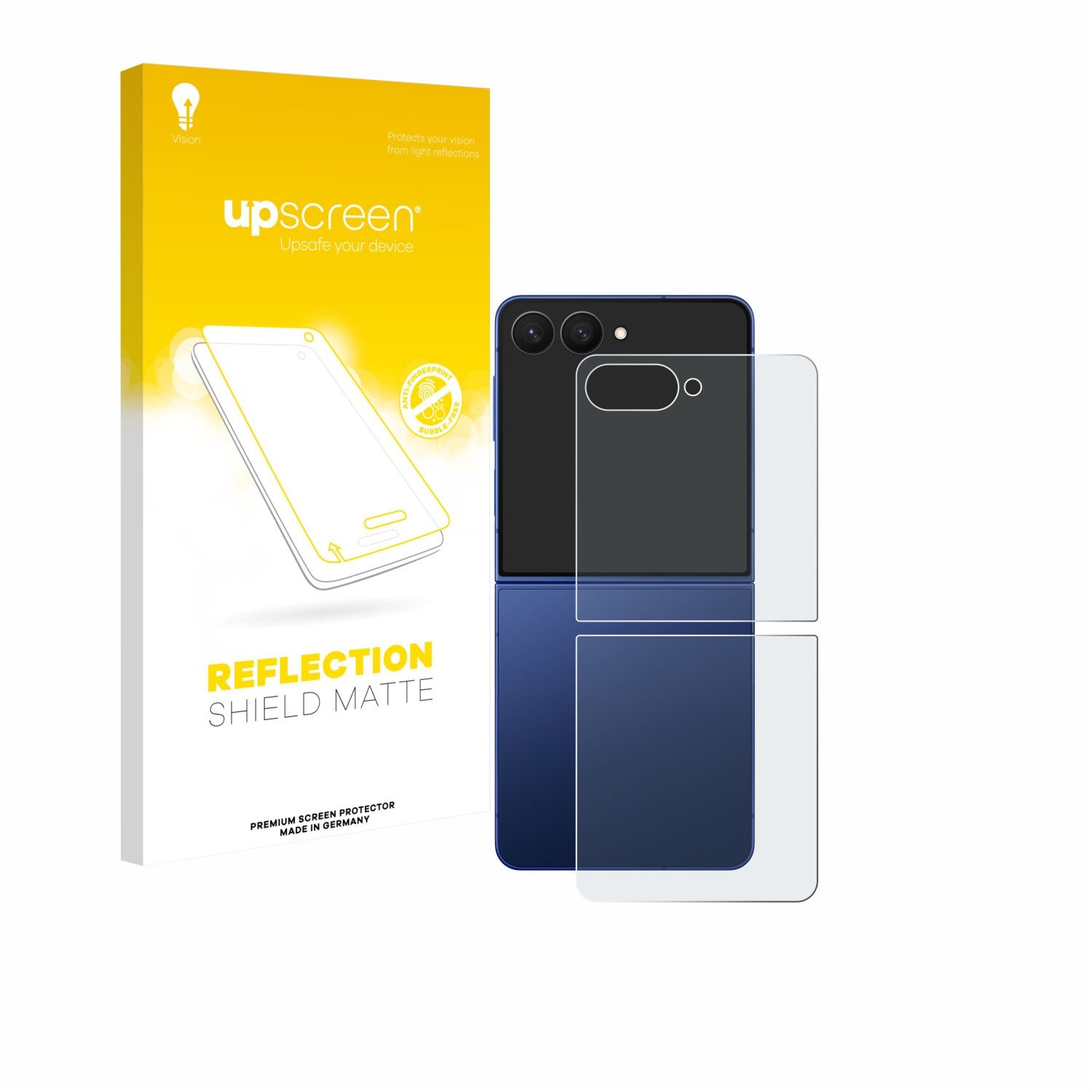 upscreen Displayschutzfolie Schutzfolie für Samsung Galaxy Z Flip 7 (Rückseite), Displayschutz Schutz Folie Matt Entspiegelungsfolie