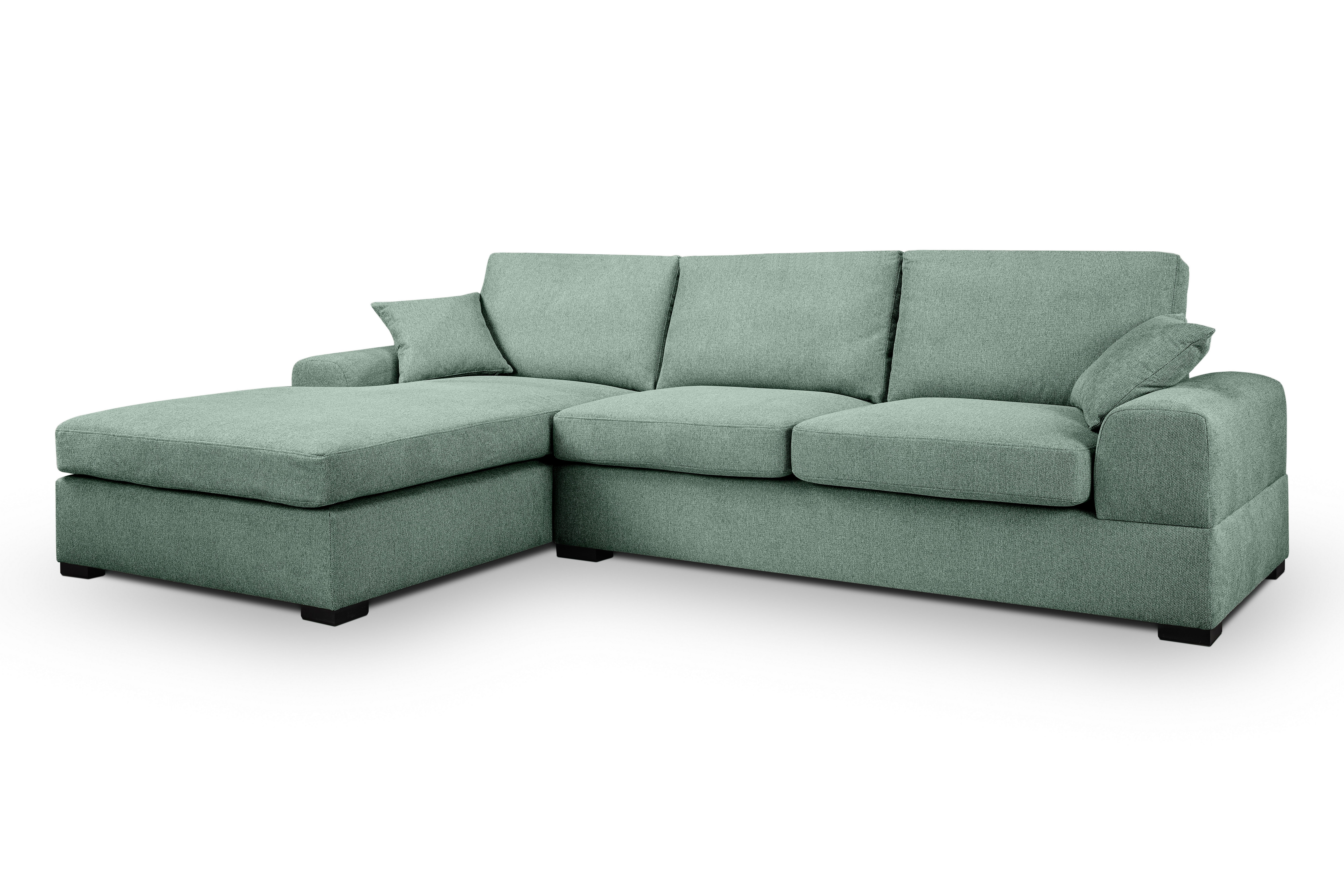 furnling Ecksofa Velia, inkl. Zierkissen 2 Teile, gemütliches Sofa in L-Form mit Strukturstoff, Breite 308 cm