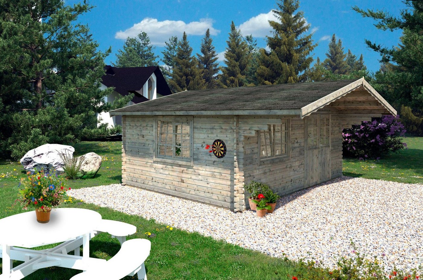 Thumbnail - Palmako Gartenhaus Sally, BxT: 577x560 cm, 19,1 qm