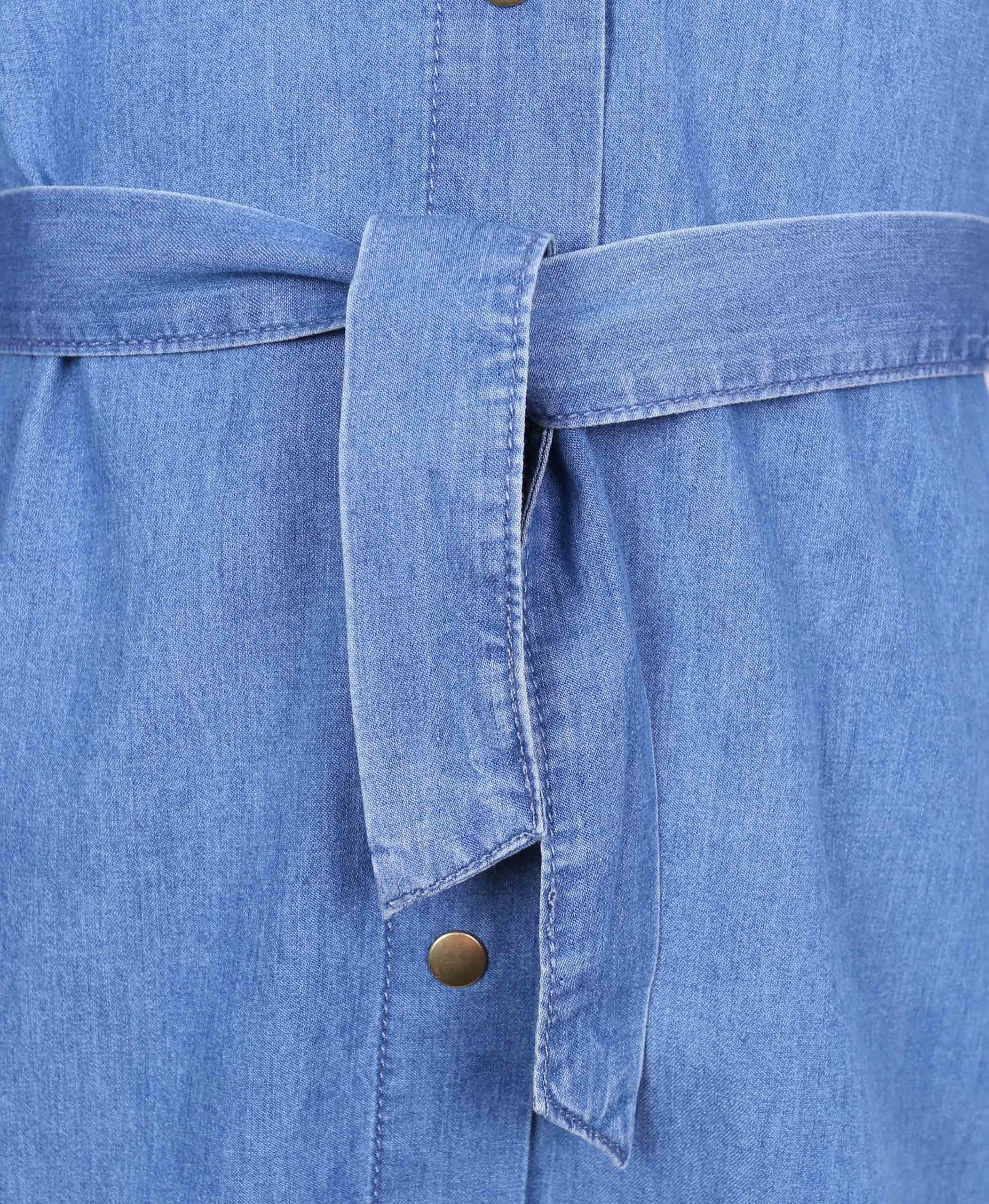 Sarcia.eu Jeanskleid Blaues Jeanskleid mit Knöpfen T-Shirt-Kleid Druckknöpf günstig online kaufen