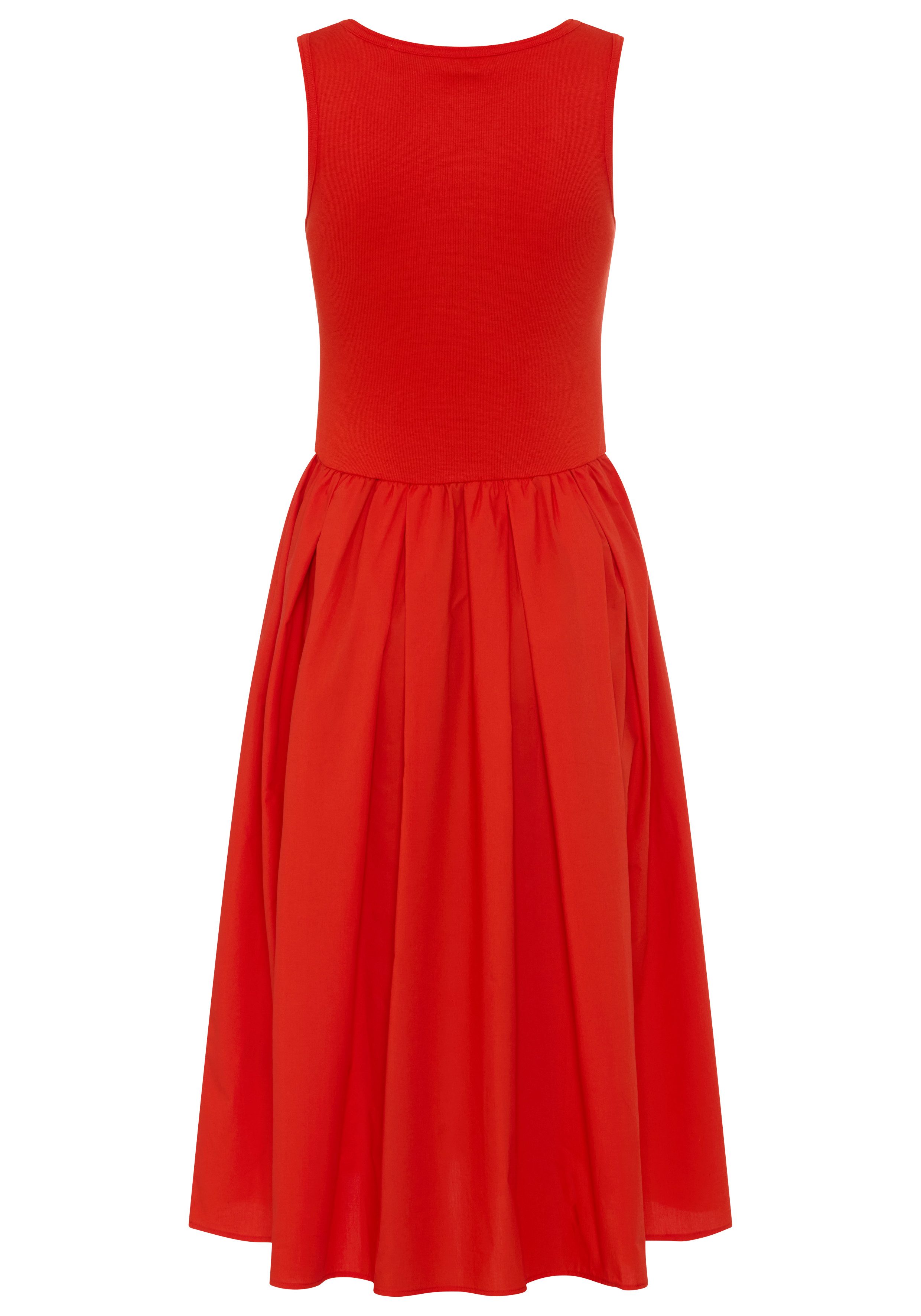 Gant Trägerkleid JERSEY WOVEN COMBO Regular fit mit Rundhalsausschnitt