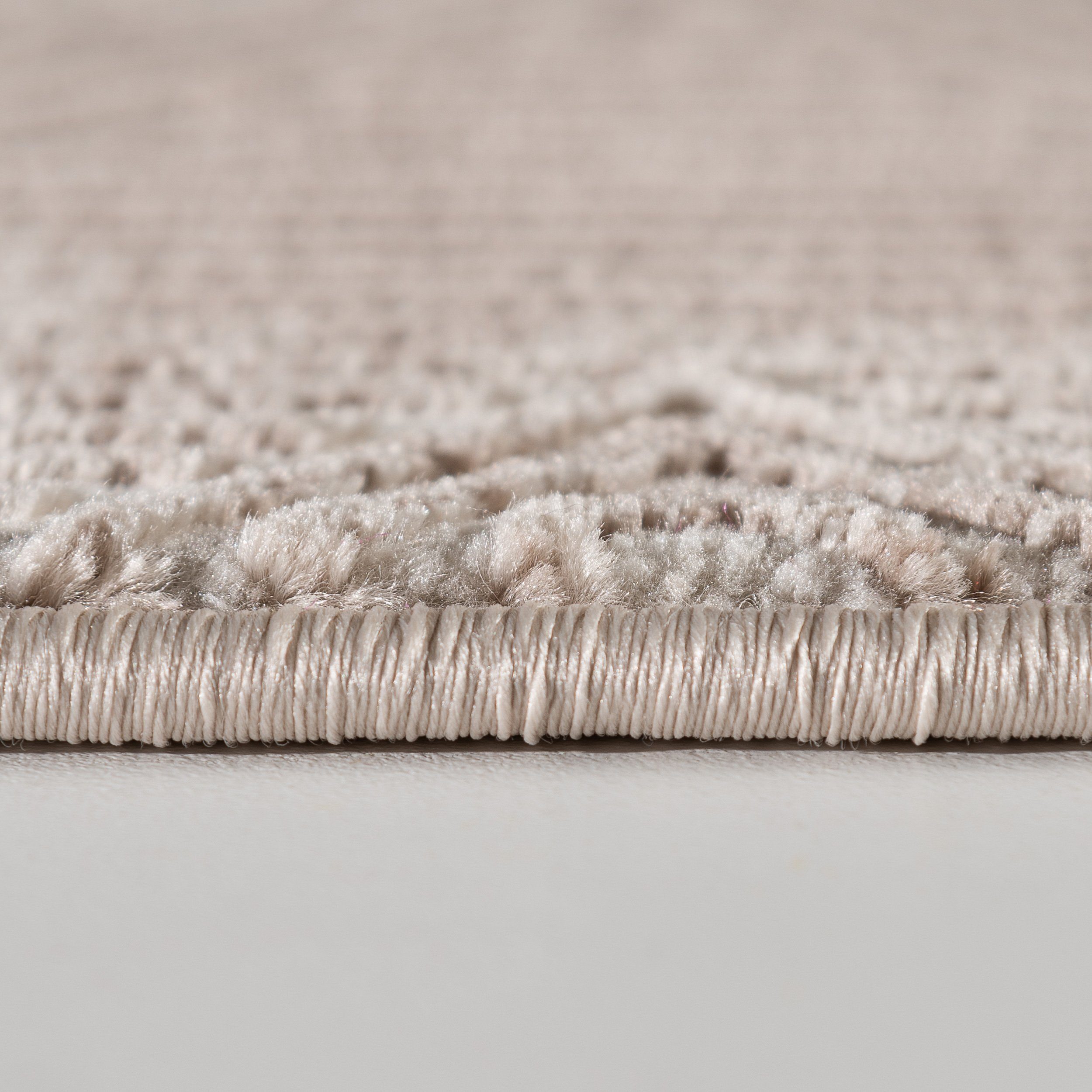Design, Teppich beige Giantore Florhöhe modernen mit 12mm Designteppich