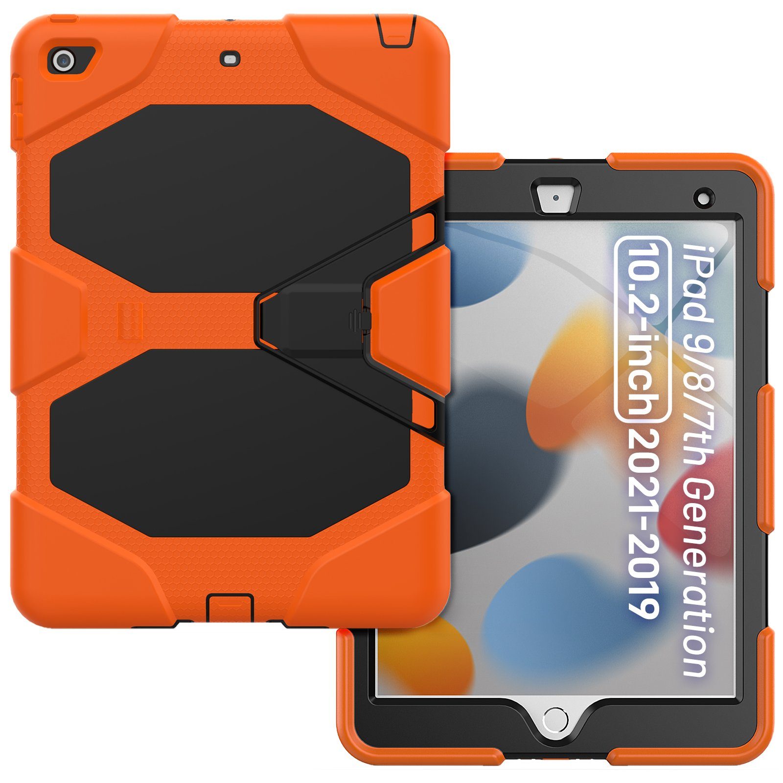 Lobwerk Tablet-Hülle 3in1 Hülle für Apple iPad Mini 6 2021 6 Generation, Sturzdämpfung, Aufstellfunktion, Outdoor