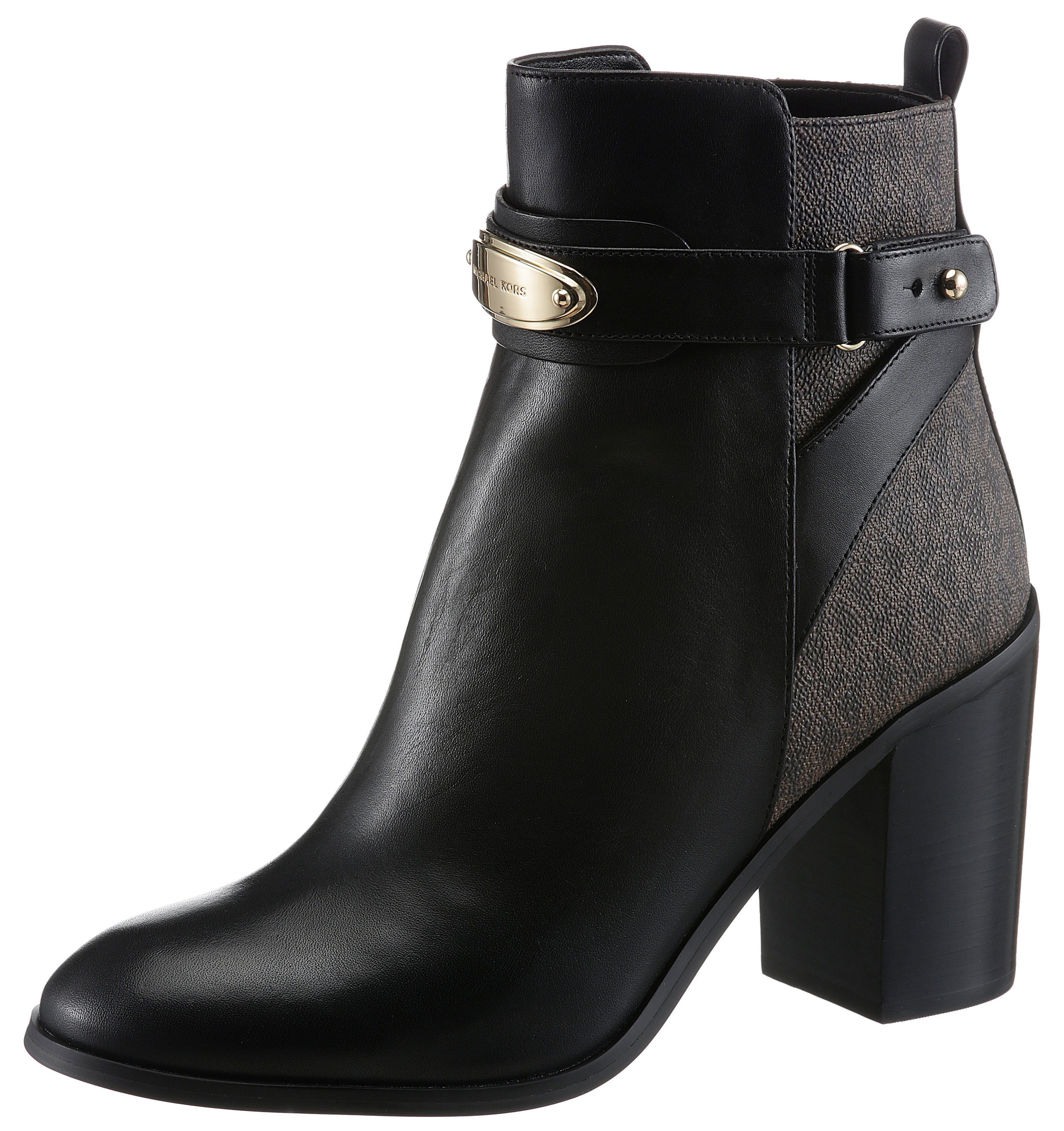 MICHAEL KORS DARCY HEELED BOOTIE Stiefelette mit Monogramm-Print