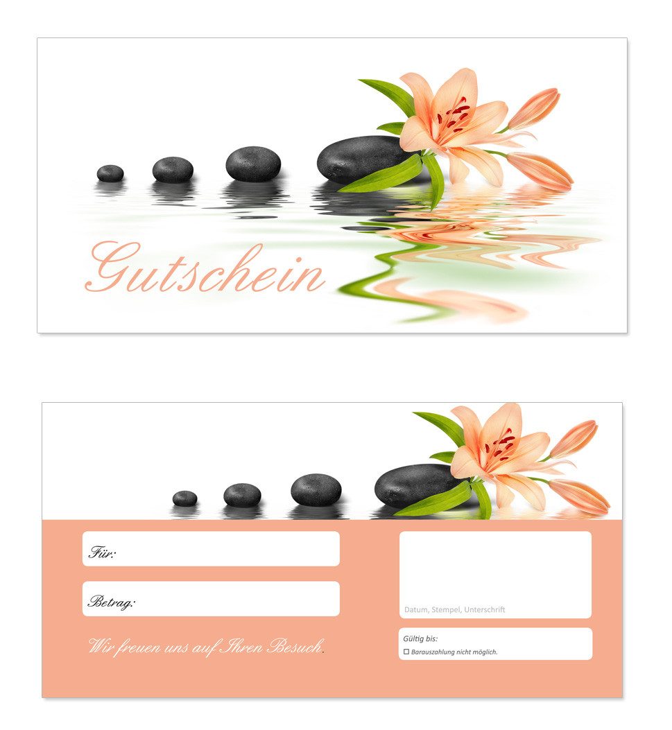 Geschenkkarte Geschenkgutscheine Wellness Spa Gutscheinkarten