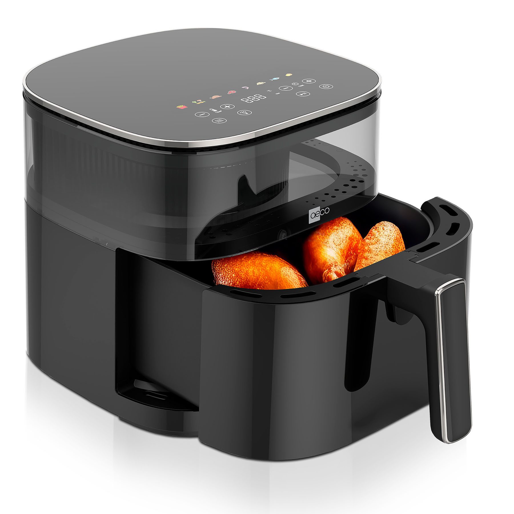 AECO Heißluftfritteuse, 1700 W, Rezeptheft