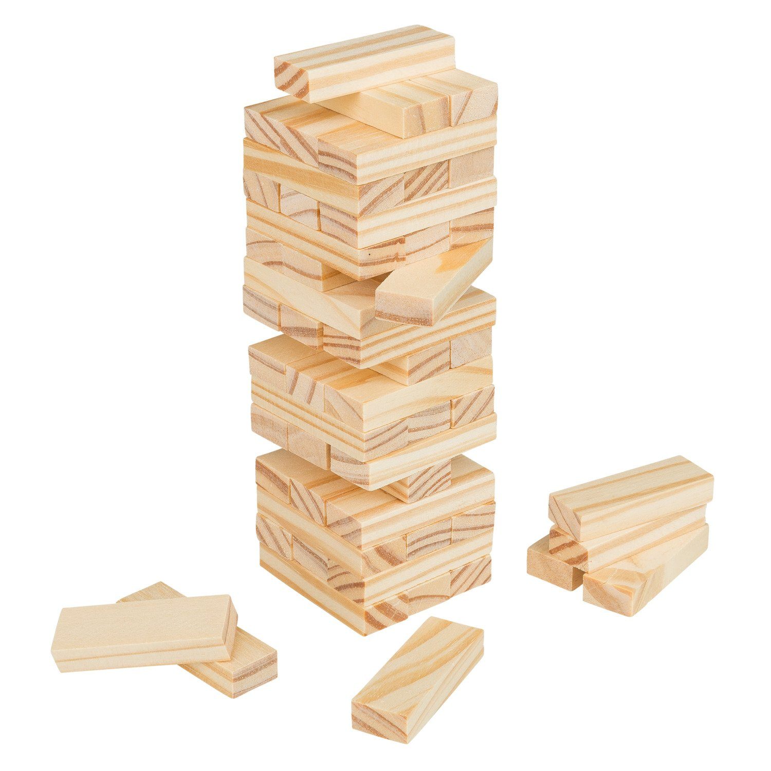 Idena Spiel Idena 40088 - Reisespiel Wackelturm aus Holz, Geschicklichkeitsspiel