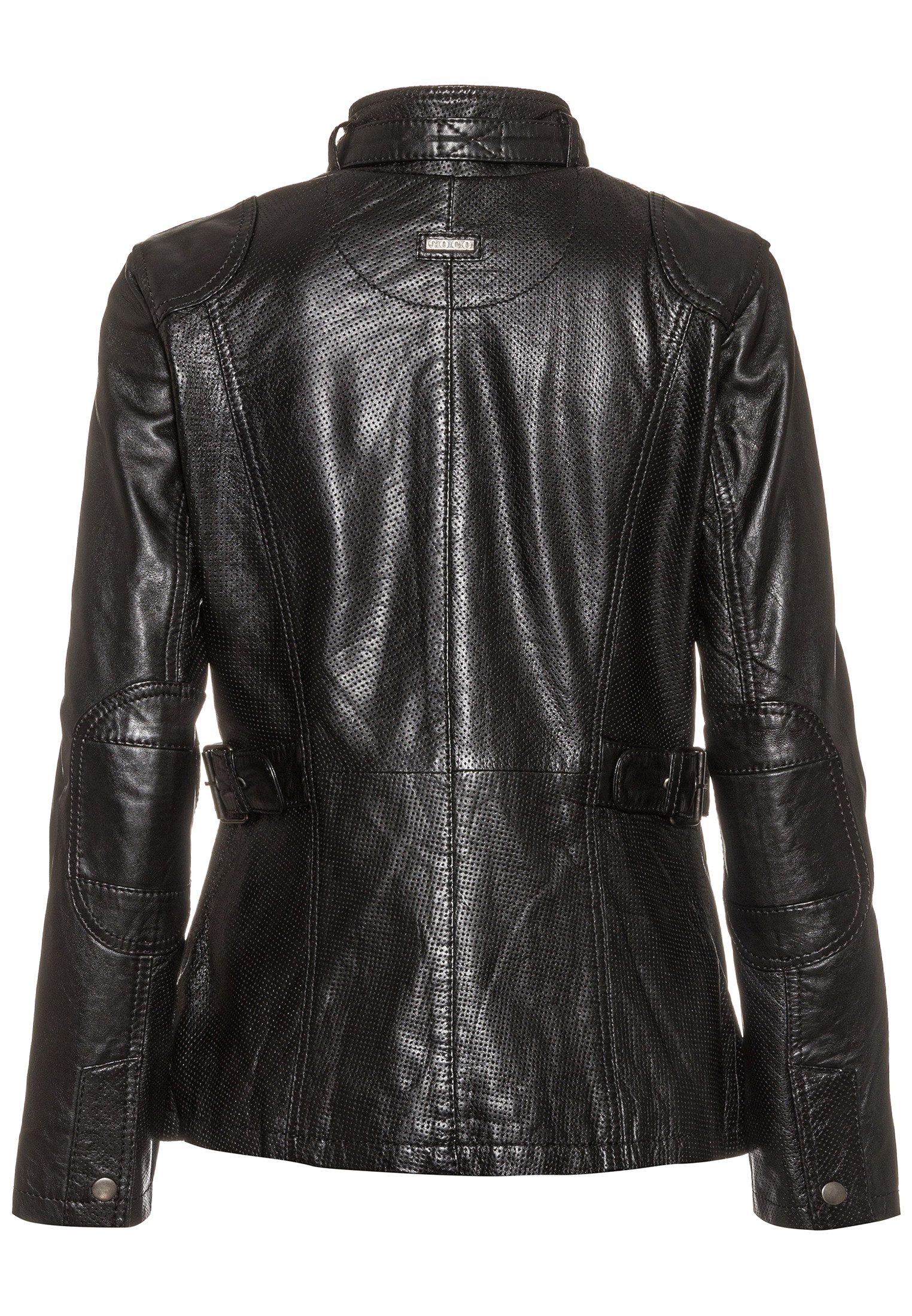 CBL Lederjacke MQ-45691 im modernen Biker Style mit Stehkragen