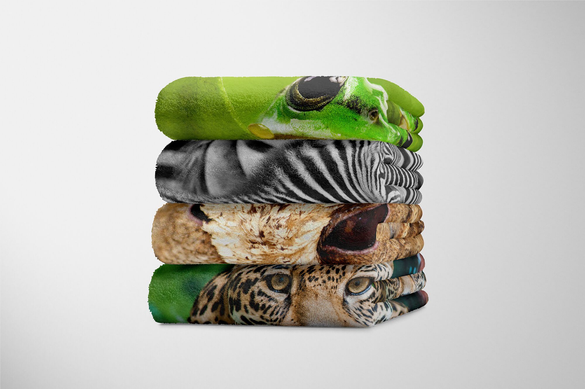 Sinus Art Handtücher Eule Kuscheldecke Tiermotiv Handtuch mit Handtuch Baumwolle-Polyester-Mix Saunatuch (1-St), Nahaufnahme, Strandhandtuch