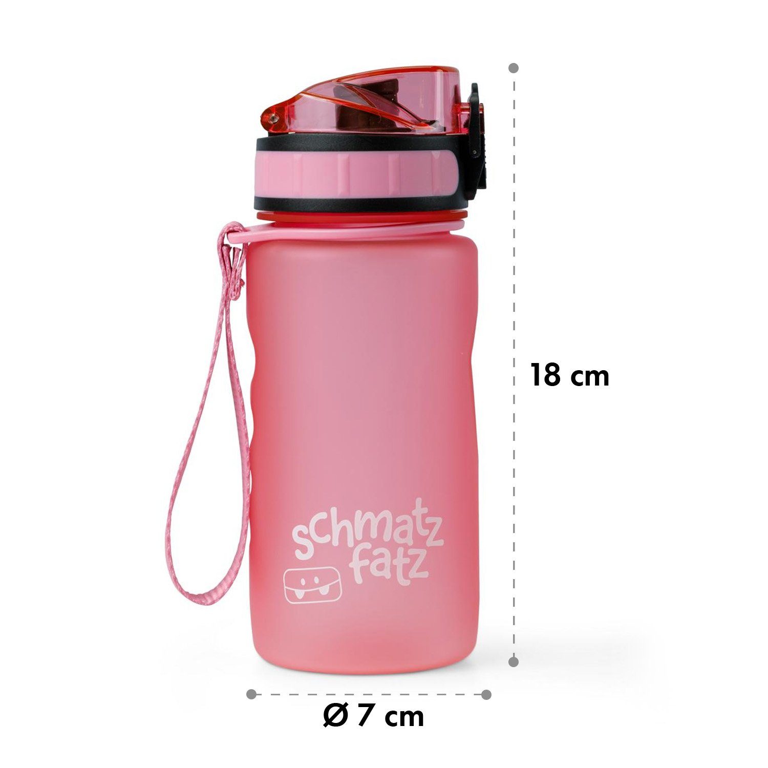 Kinderflasche Outdoor Klarstein Schule Trinkflasche 350 ml Rosa Sport Kindergarten 0,