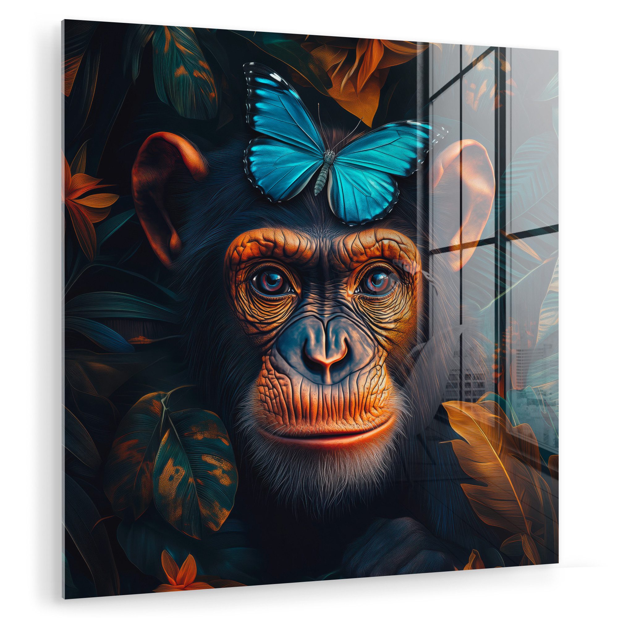 MuchoWow Acrylglasbild Schimpanse - Affe - günstig online kaufen
