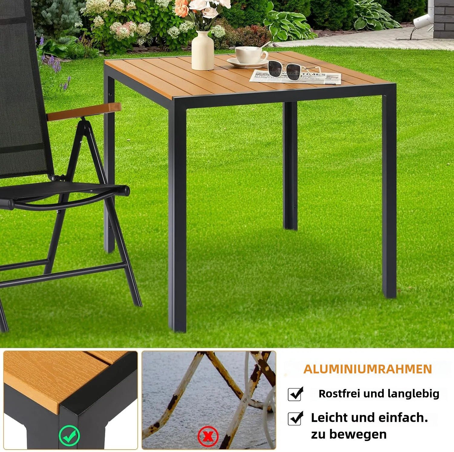 TLGREEN Gartenlounge-Set Gartenmöbel-Set,Balkonmöbel-Set,Aluminium-Sitzgrup günstig online kaufen