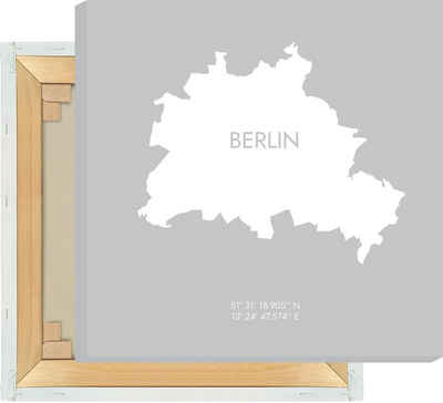 MOTIVISSO Leinwandbild Berlin Koordinaten #6