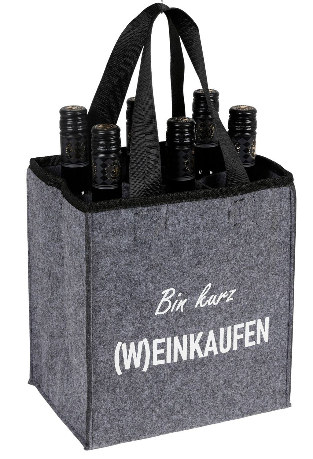 BURI Einkaufskorb Filz-Flaschenträger für 6 Flaschen günstig online kaufen