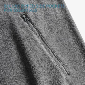 JEMIDI Strickfleece-Pullover Herren Fleece Jacke - Männer Fleecejacke Half-Zip - 100% Polyester (1-tlg)