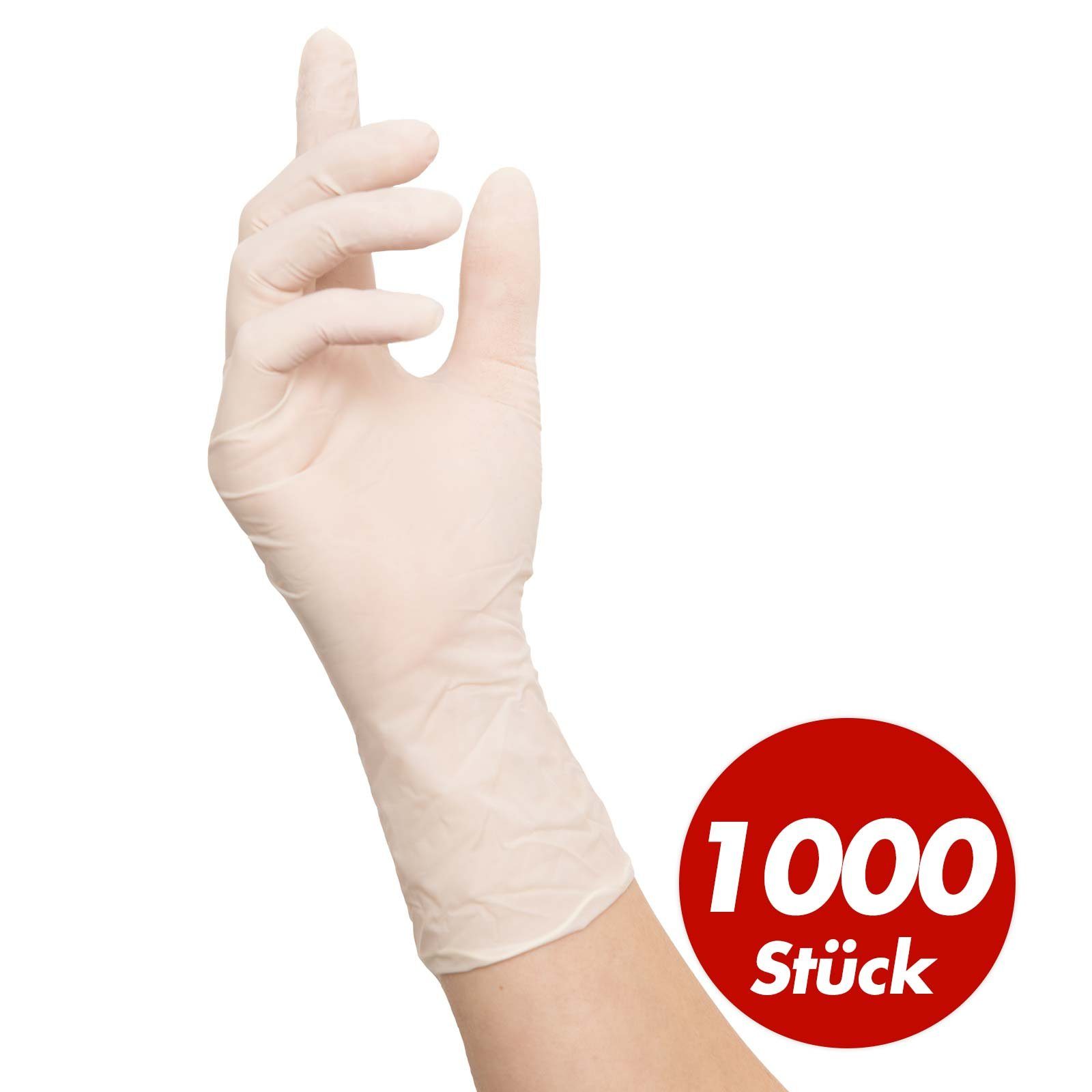 Einweghandschuhe Latex Einmalhandschuhe IdealCare 8201, puderfrei 1000St