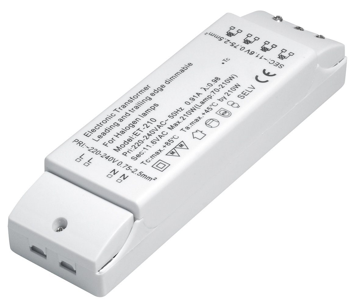 Elektronischer Halogen-Trafo Halogentransformator 230/12V/70-210W, Trafo