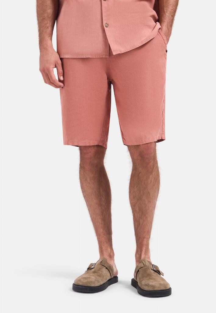 NO EXCESS Shorts Short Chino With Linen, Garment Dyed
