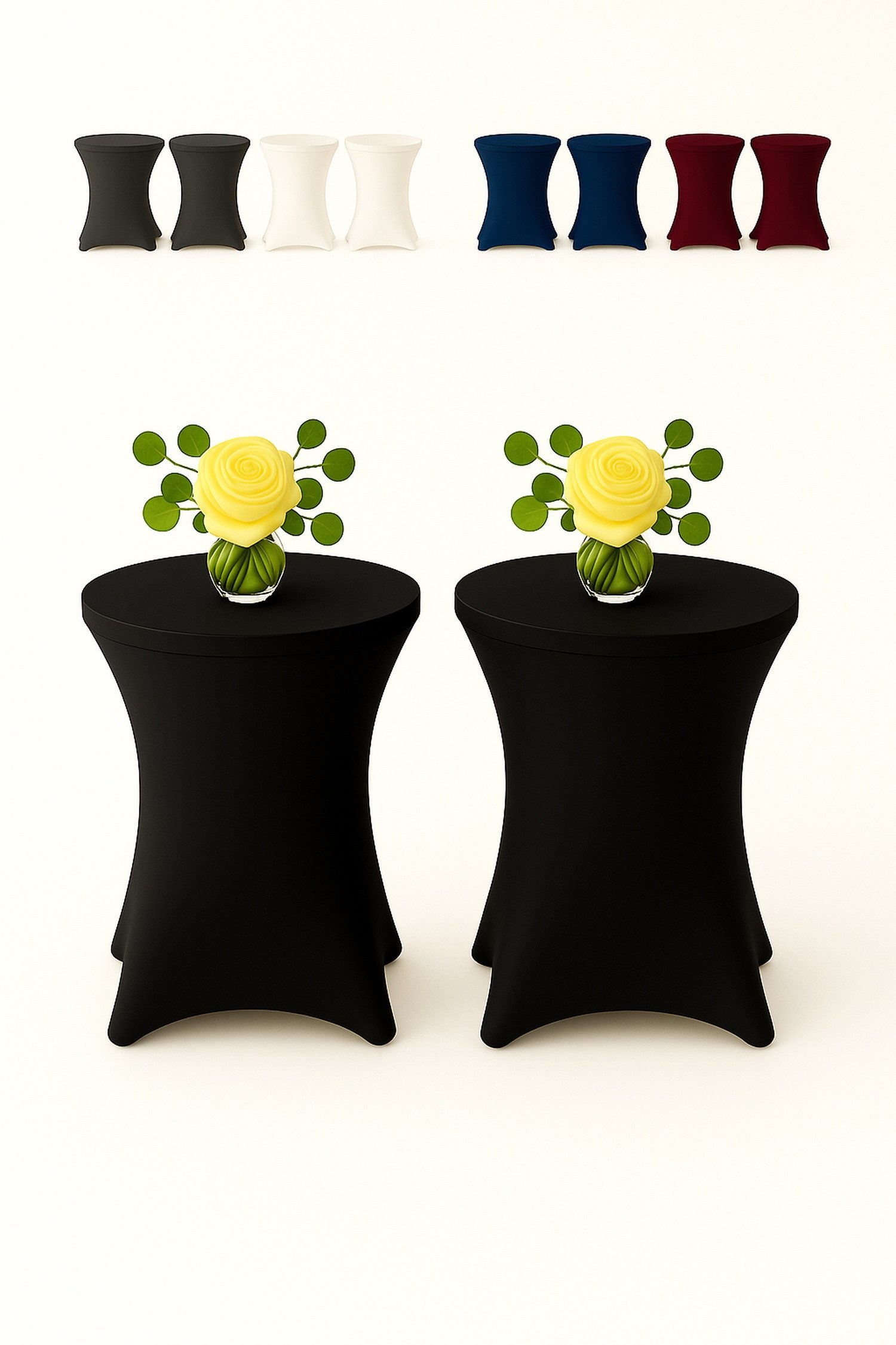 EXKLUSIV HEIMTEXTIL Stehtischhusse, Material: 90 % Polyester 10% Elasthan, ca. 140 g/m²