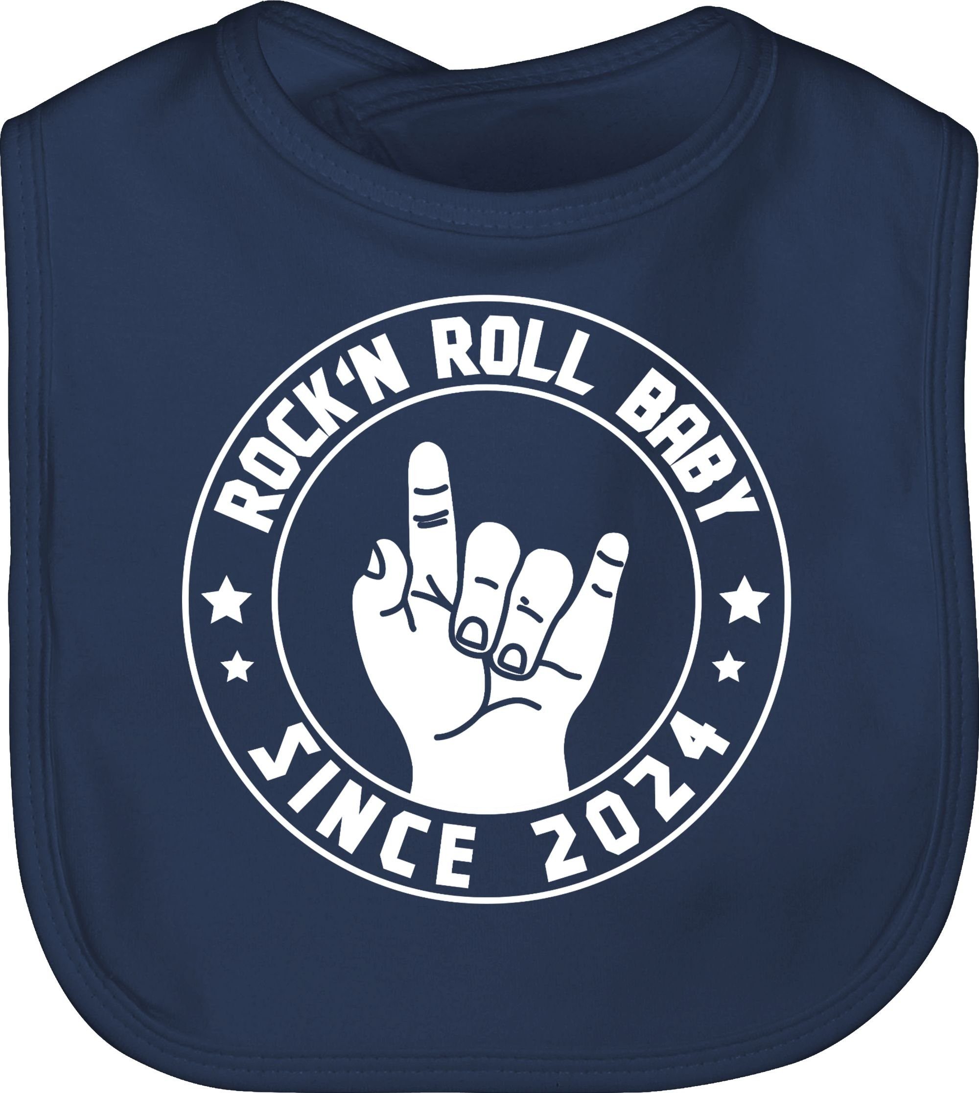 Shirtracer Lätzchen Rock'n Roll Baby since 2024, Sprüche Baby
