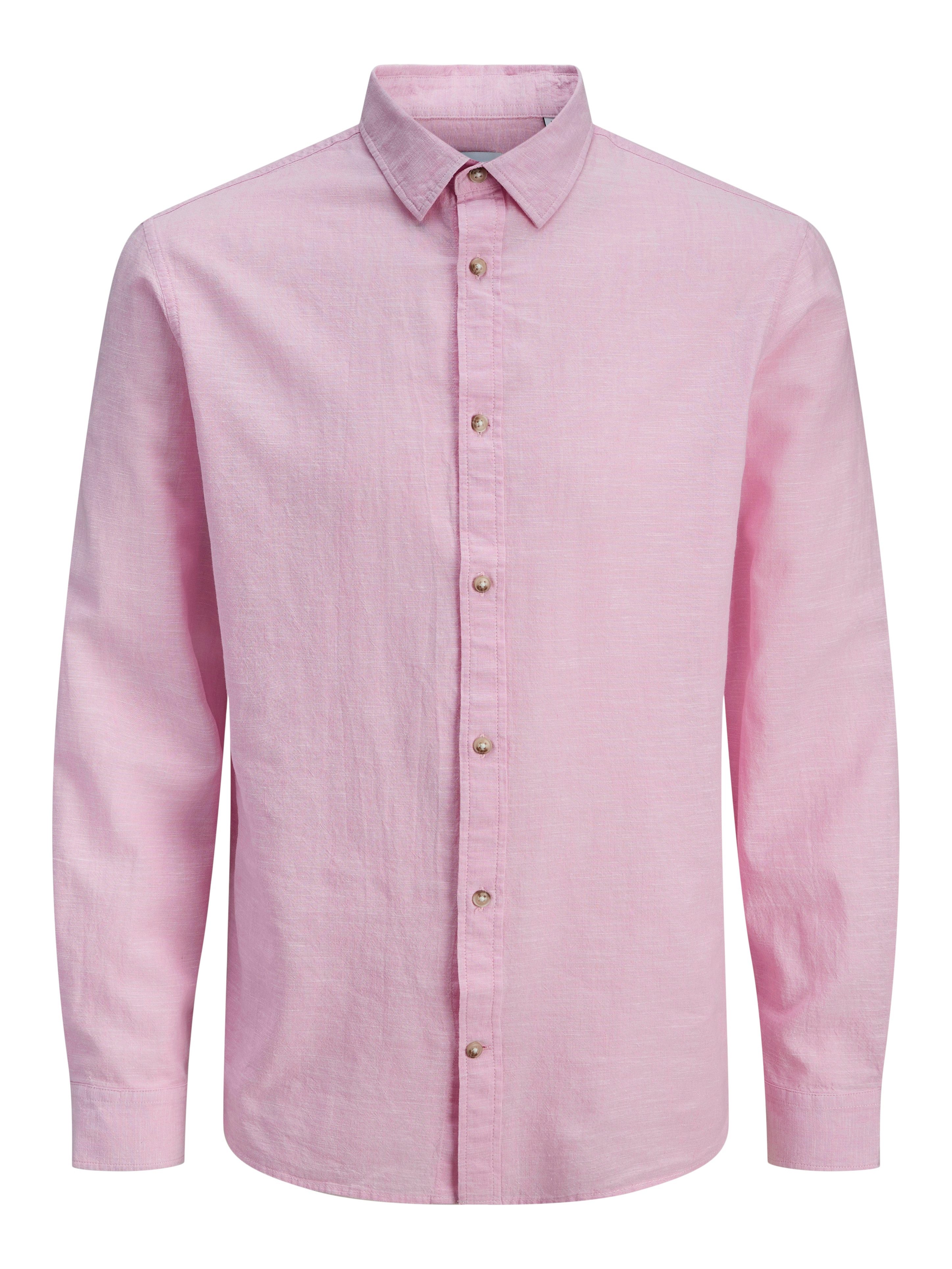 Jack & Jones Langarmhemd JJESUMMER LINEN BLEND SHIRT L/S SN Baumwollmischun günstig online kaufen