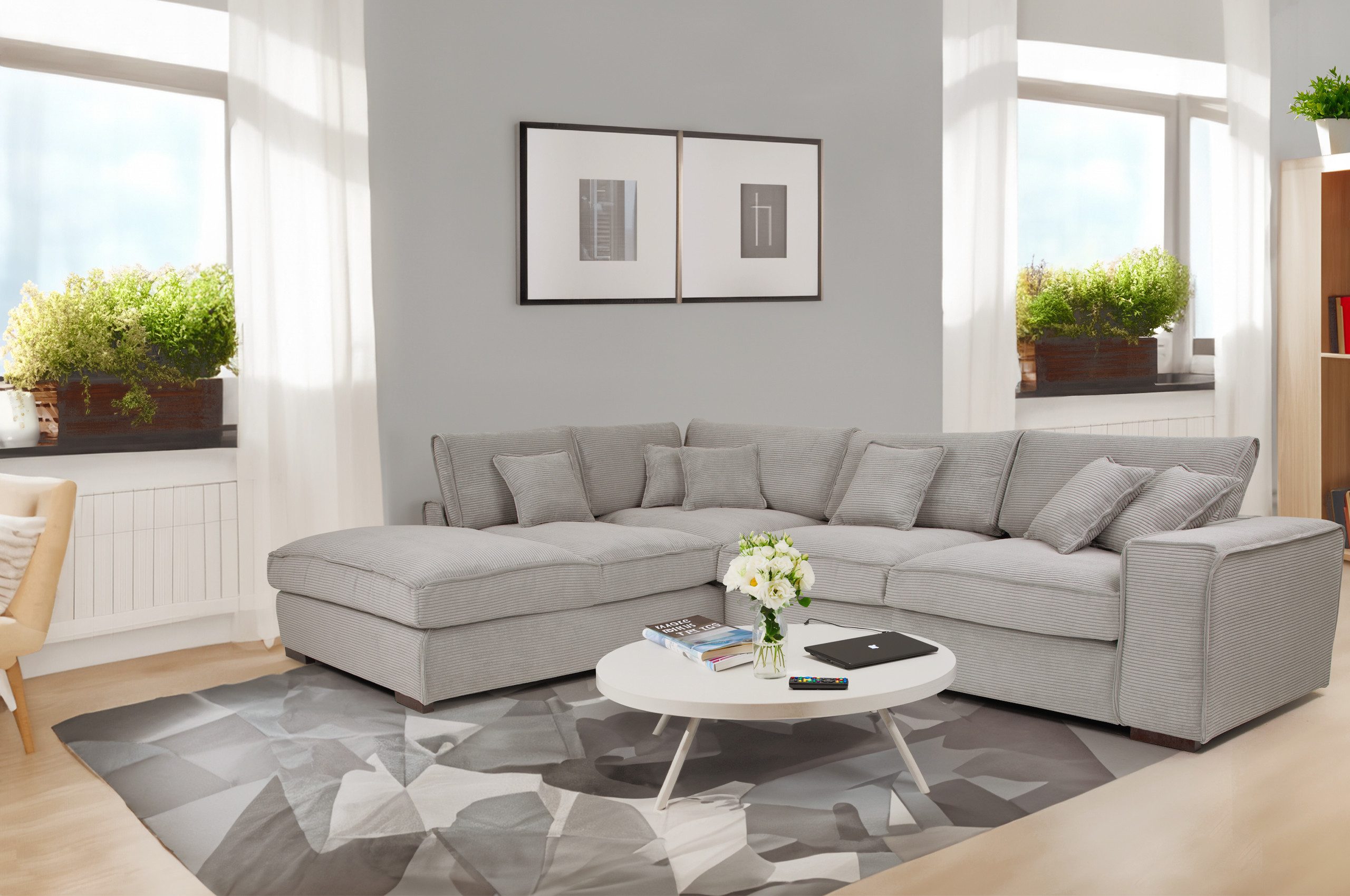 Stilvolle Sofa Modern Grau Bilder